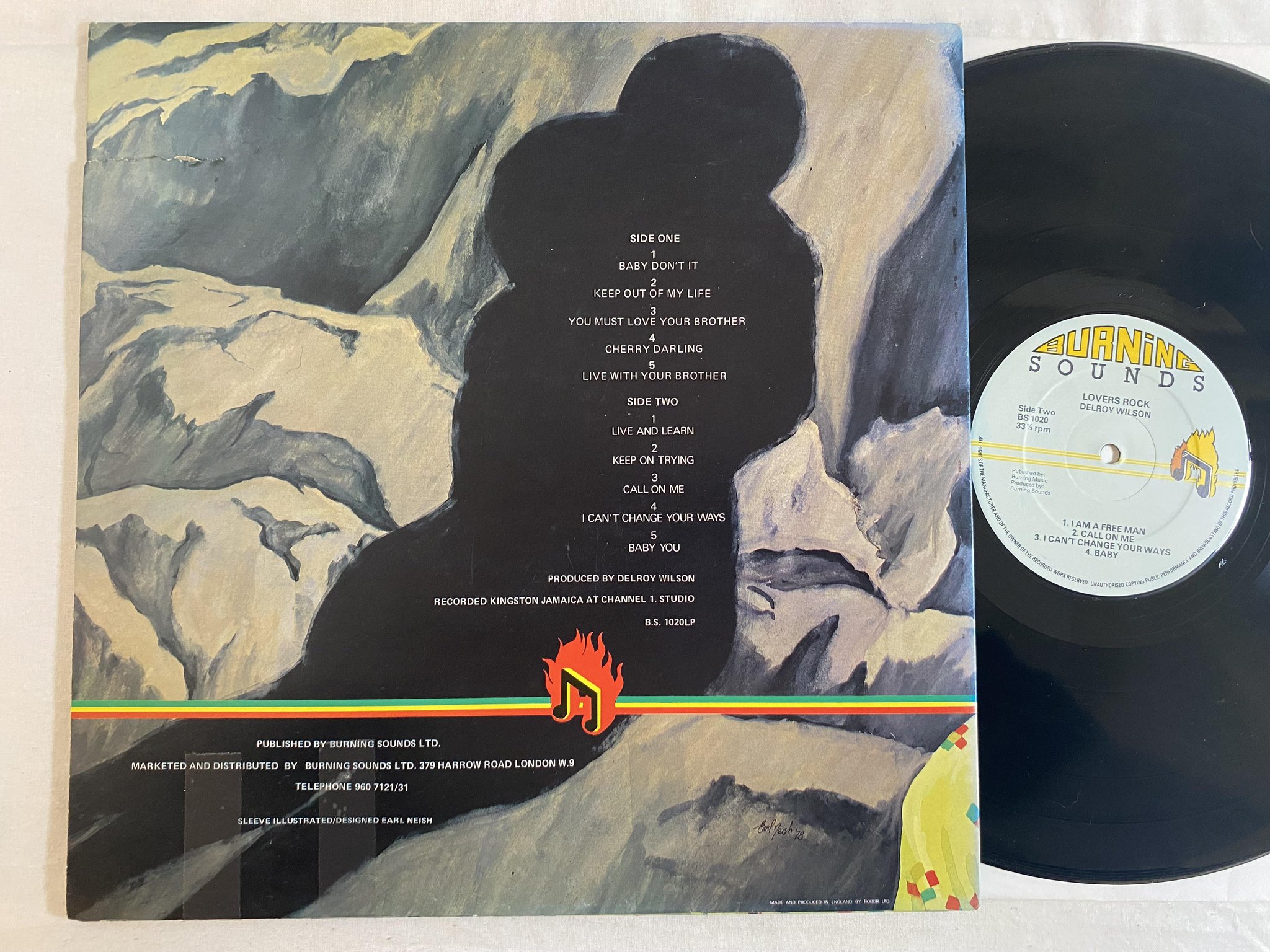 Omslagsbild för skivan DELROY WILSON lovers rock LP -78 UK BURNING SOUNDS BS 1020