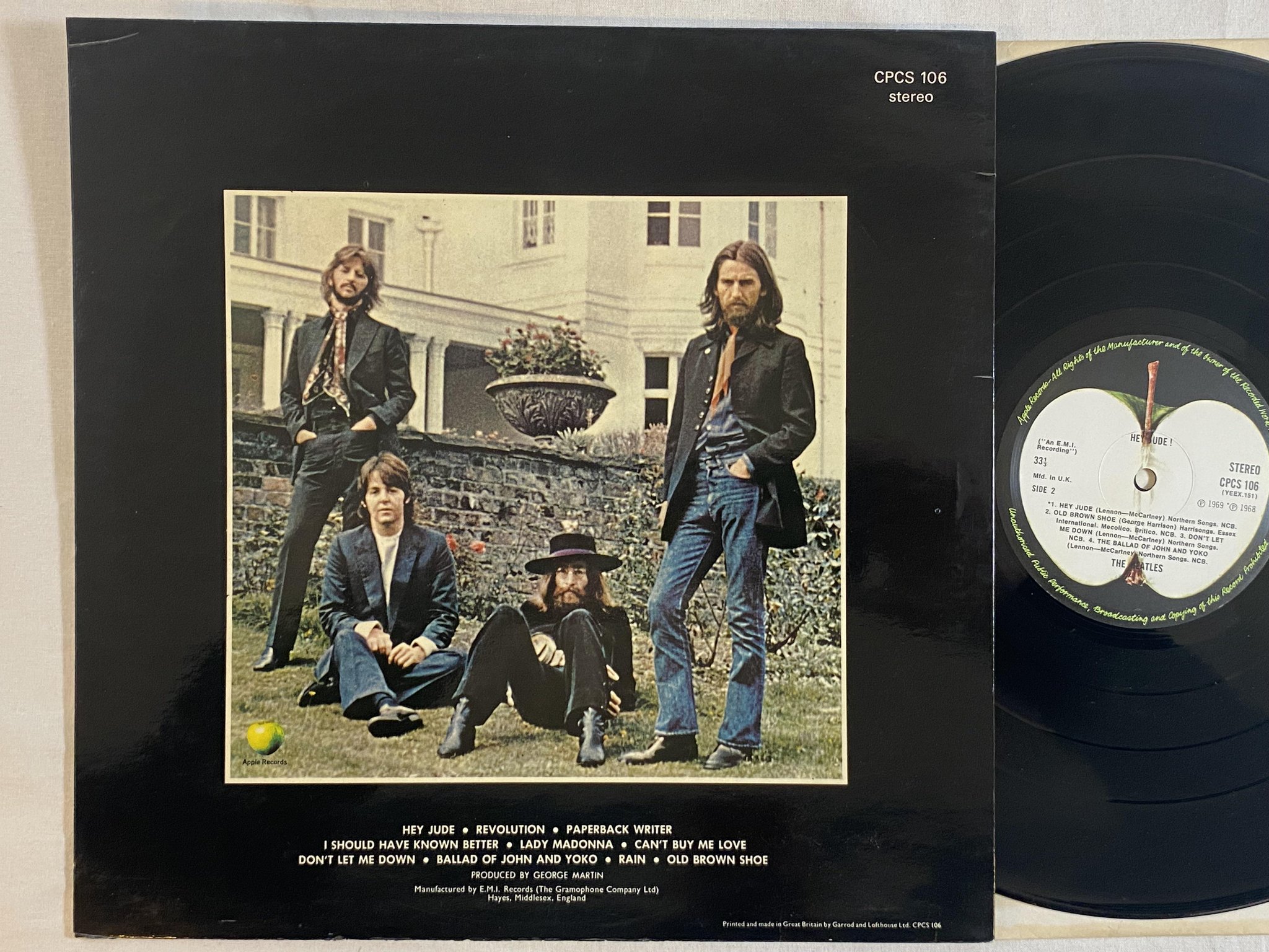 Omslagsbild för skivan THE BEATLES hey Jude! LP -70/73 UK APPLE CPCS 106 *** EXPORT ISSUE ***