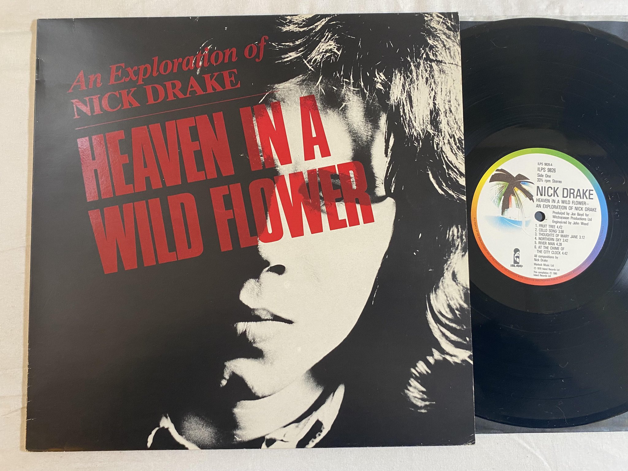 Omslagsbild för skivan NICK DRAKE Heaven In A Wild Flower LP -85 UK ISLAND ILPS 9826