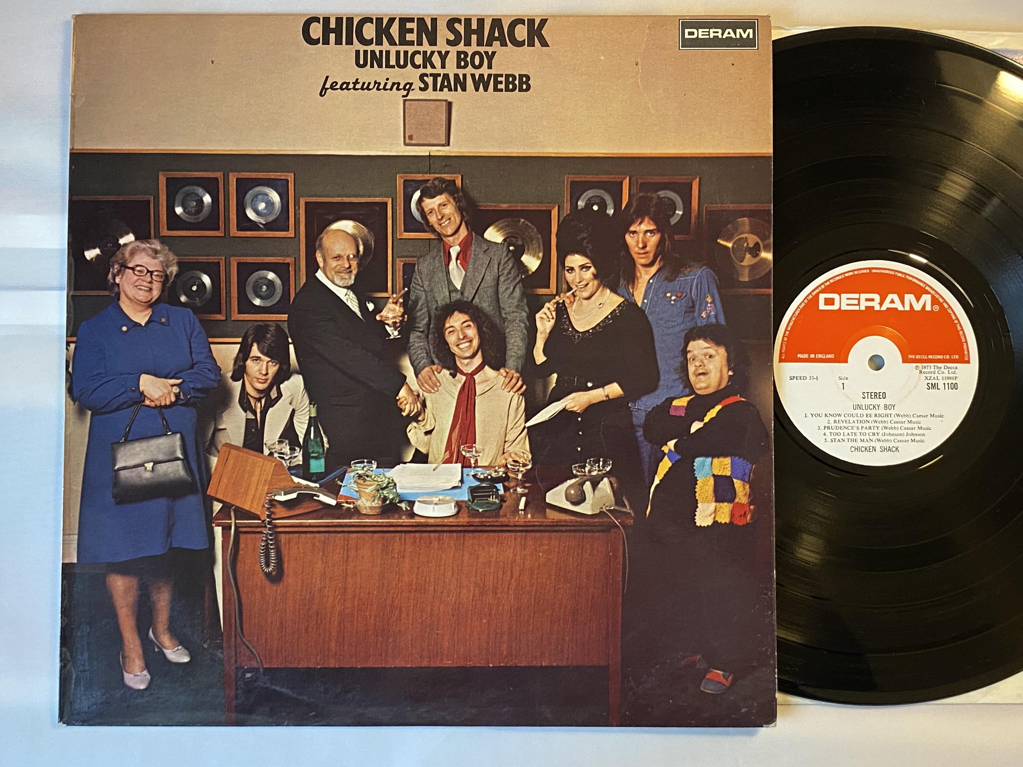 Omslagsbild för skivan CHICKEN SHACK unlucky boy LP -73 UK DERAM SML 1100