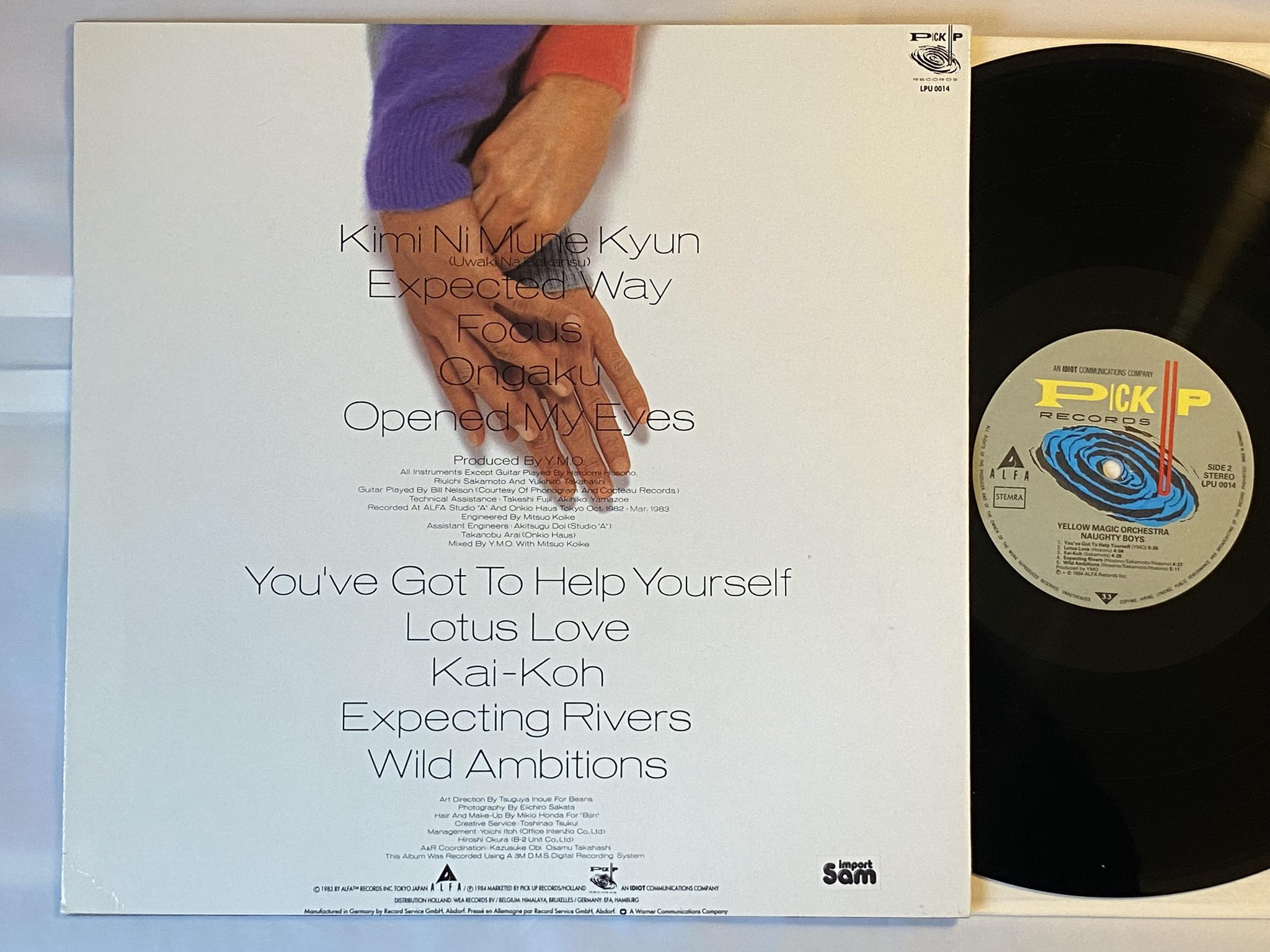 Omslagsbild för skivan YELLOW MAGIC ORCHESTRA naughty boys LP -84 PICK UP RECORDS LPU 0014