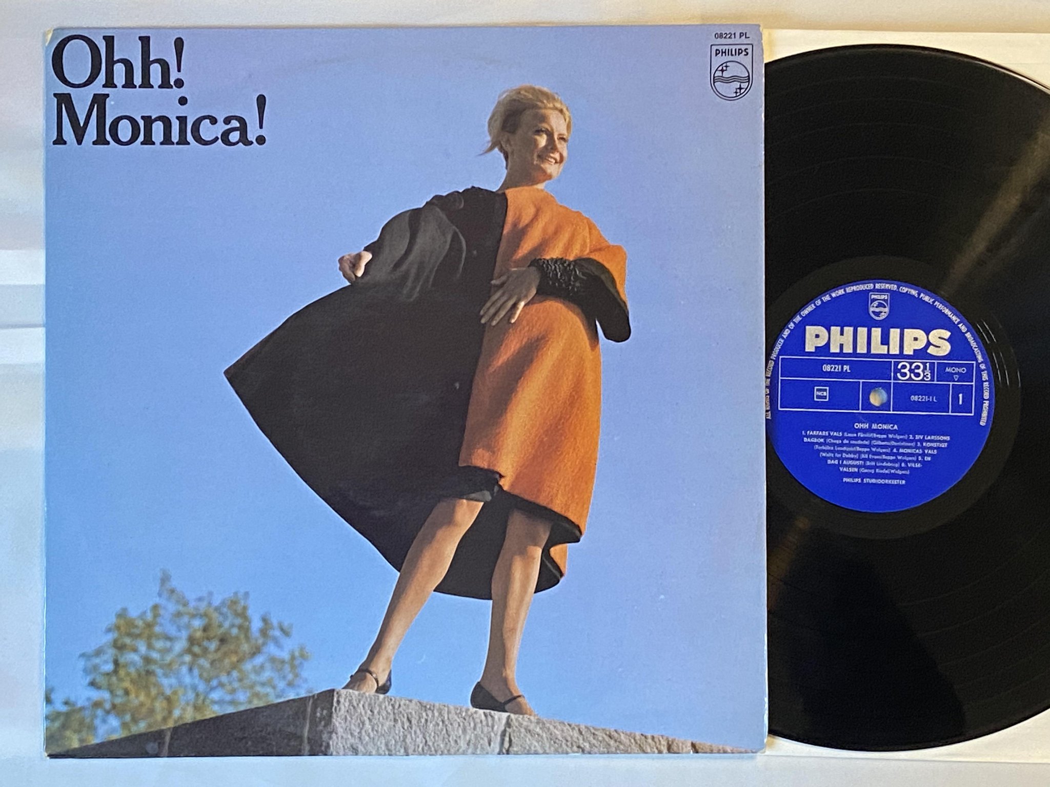 Omslagsbild för skivan MONICA ZETTERLUND Ohh! Monica! LP -64 Swe PHILIPS 08221 PL ** RARE **