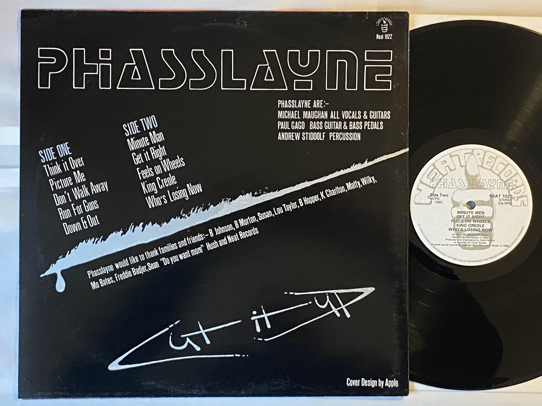 Omslagsbild för skivan PHASSLAYNE Cut It Up LP -85 UK NEAT RECORDS NEAT 1022 Heavy metal