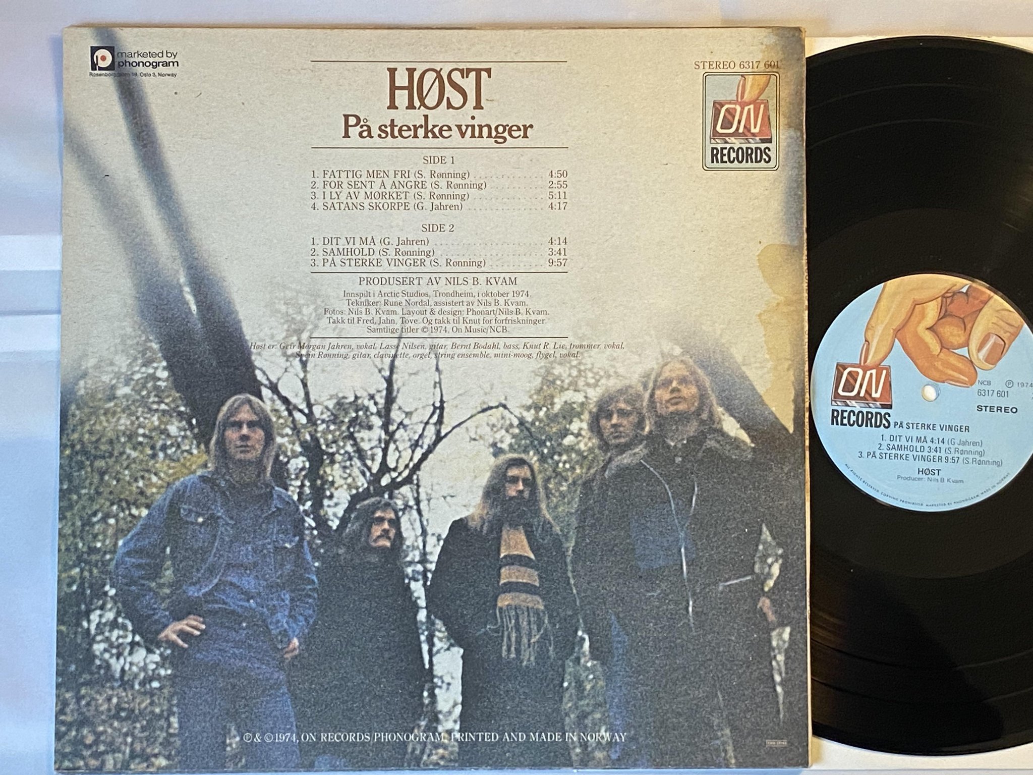 Omslagsbild för skivan HØST på sterke vinger LP 74 Norway ON RECORDS 6317 601 ** mega rare hard prog **