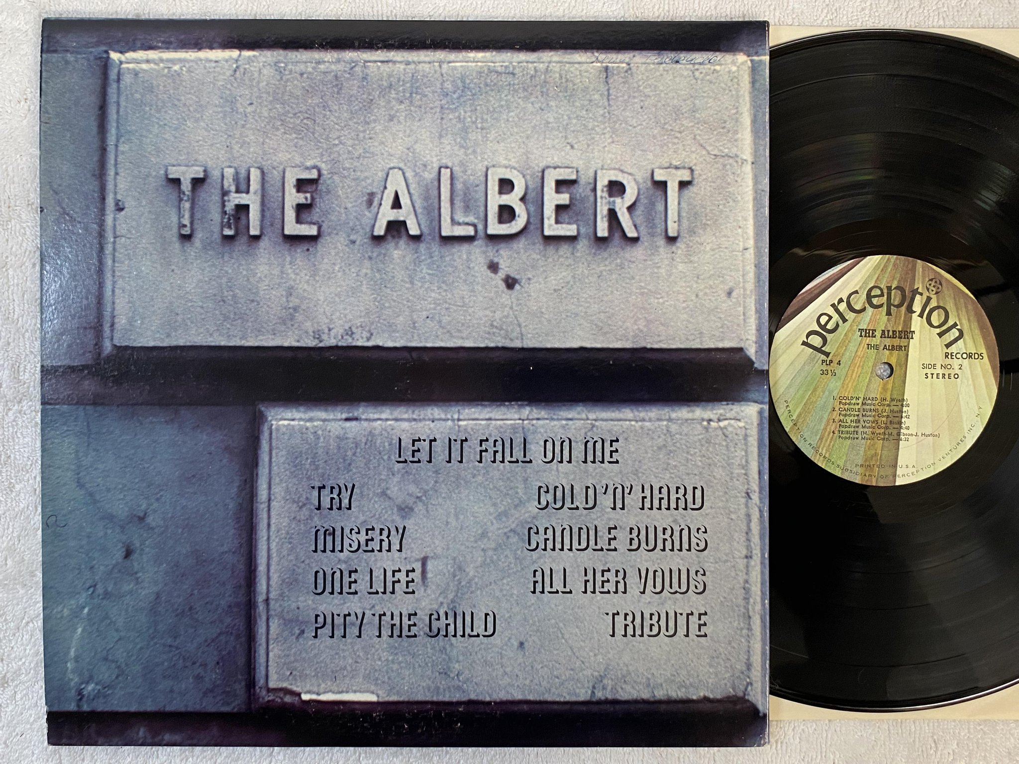 Omslagsbild för skivan THE ALBERT s/t LP -70 US PERCEPTION PLP 9 *** GREAT JAZZ PSYCH ***