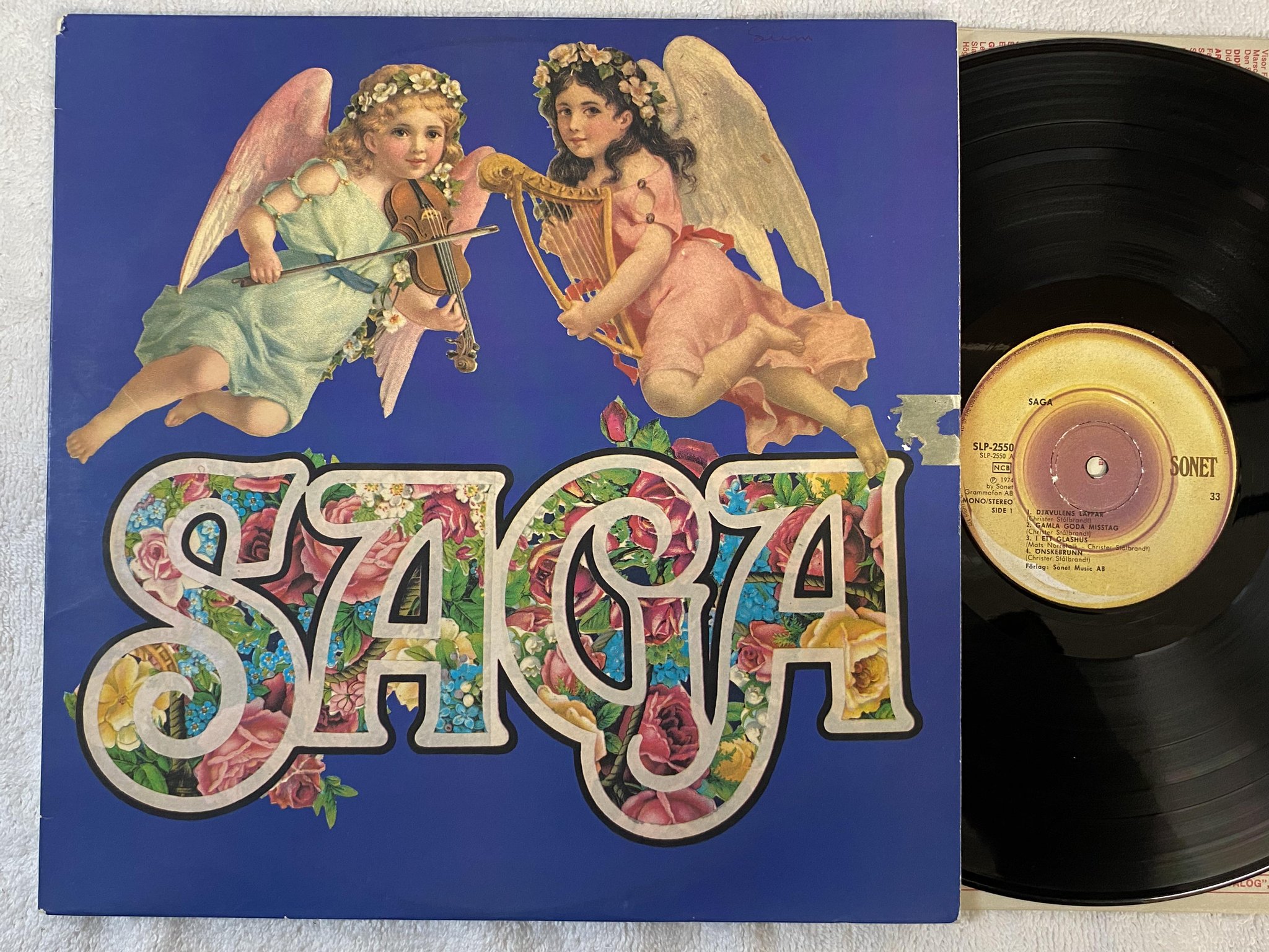 Omslagsbild för skivan SAGA s/t LP -74 Swe SONET SLP 2550 *** BRA PROGG ***