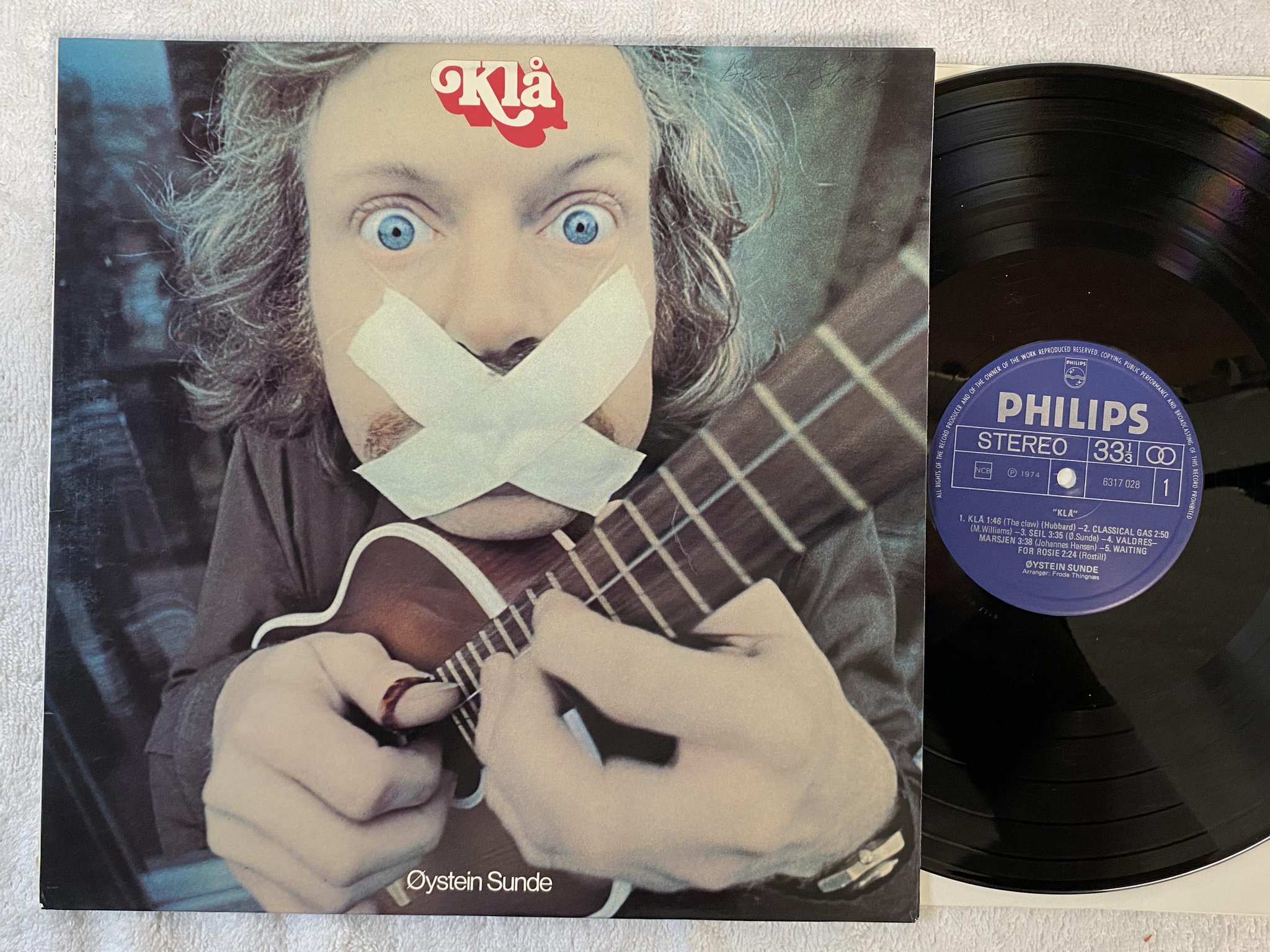 Omslagsbild för skivan ØYSTEIN SUNDE klå LP -74 Norway PHILIPS 6317028