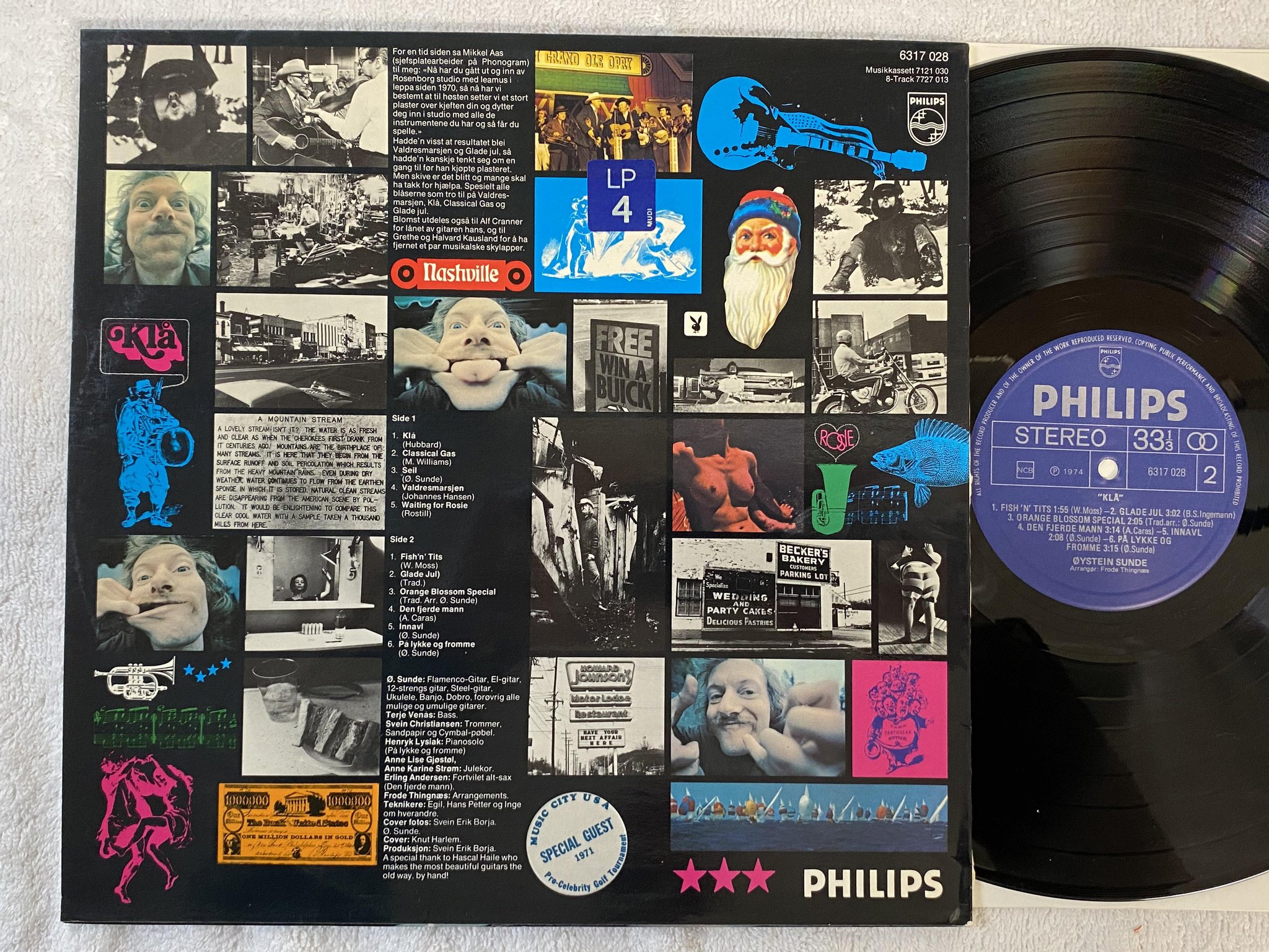 Omslagsbild för skivan ØYSTEIN SUNDE klå LP -74 Norway PHILIPS 6317028