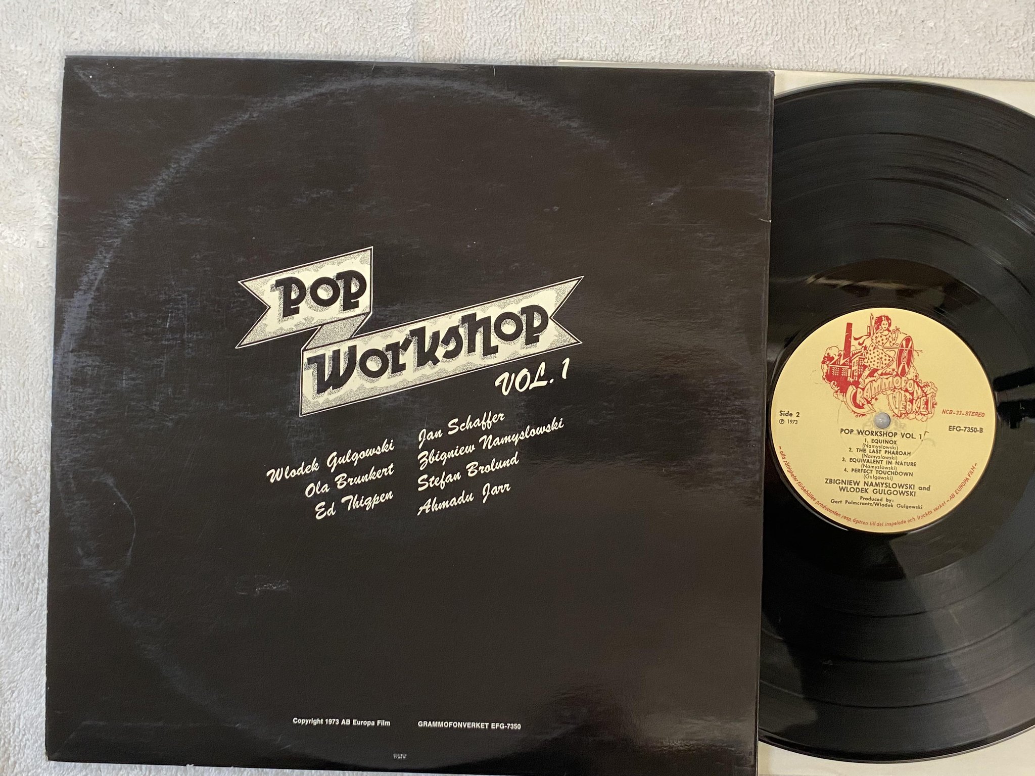 Omslagsbild för skivan POP WORKSHOP VOL 1 s/t LP -73 GRAMMOFONVERKET EFG 7350 *** jazzfunk ***