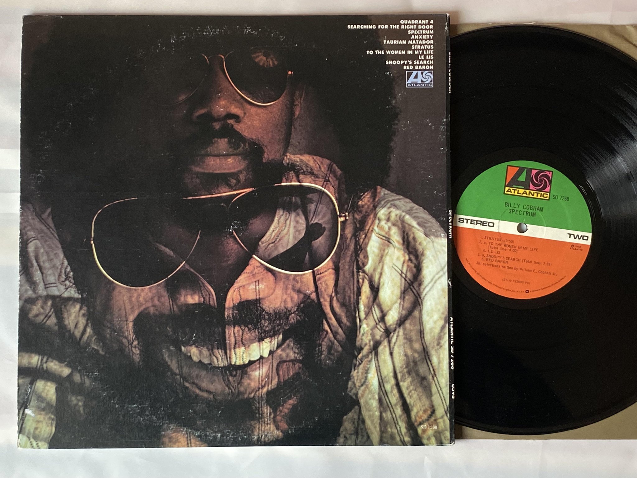 Omslagsbild för skivan BILLY COBHAM spectrum LP -73 US ATLANTIC SD 7268 ** CLASSIC FUSION **