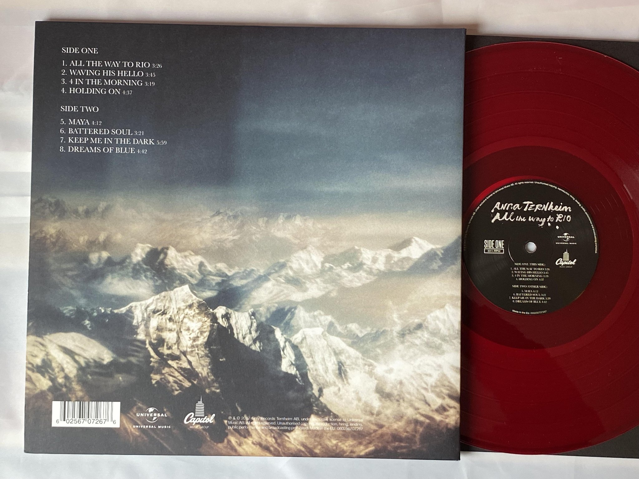 Omslagsbild för skivan ANNA TERNHEIM All The Way To Rio LP 2017 UNIVERSAL 060256707267 ** RED VINYL **