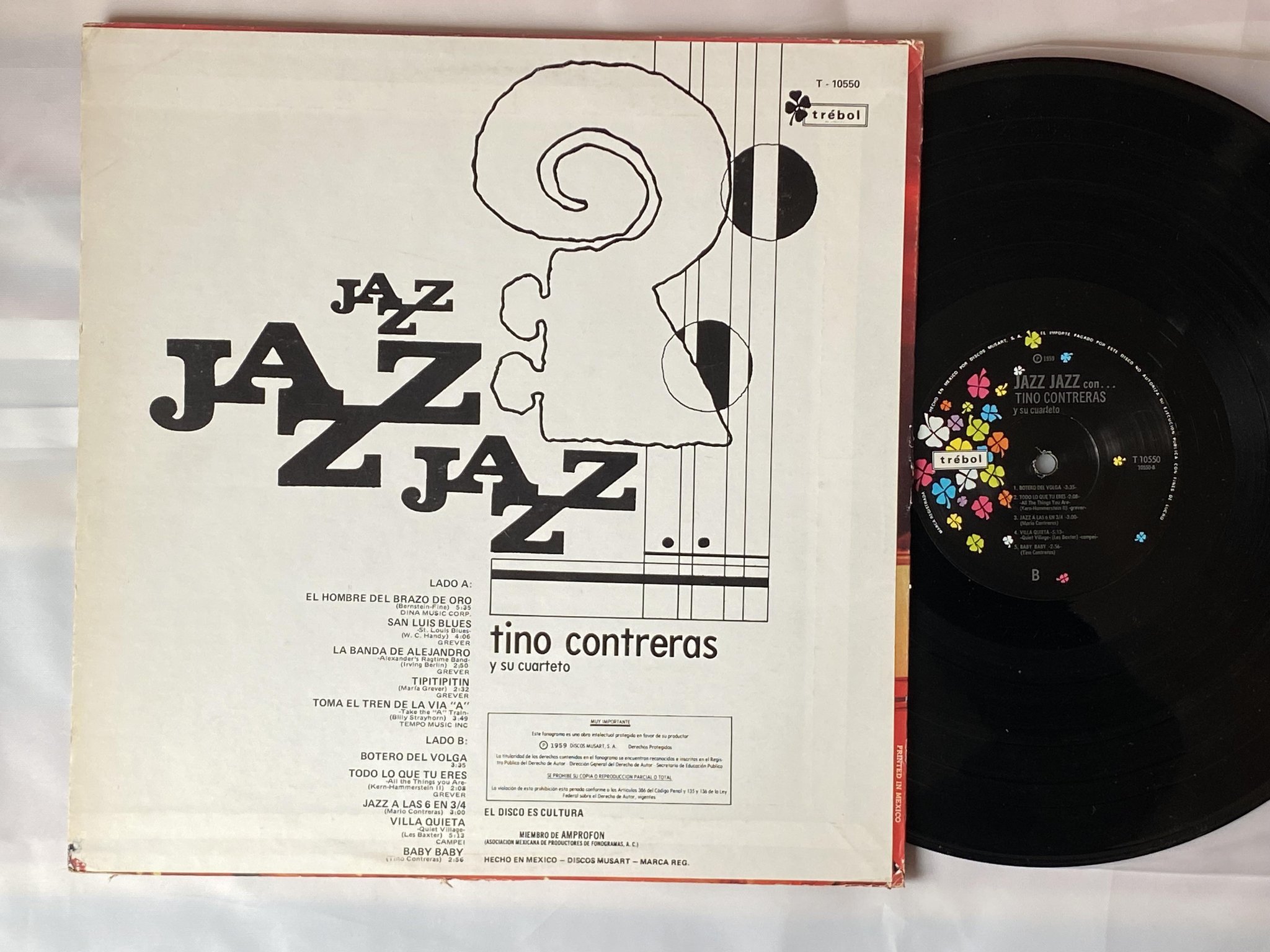 Omslagsbild för skivan TINO CONTRERAS jazz jazz LP -79 MEXICO TREBOL T-10550