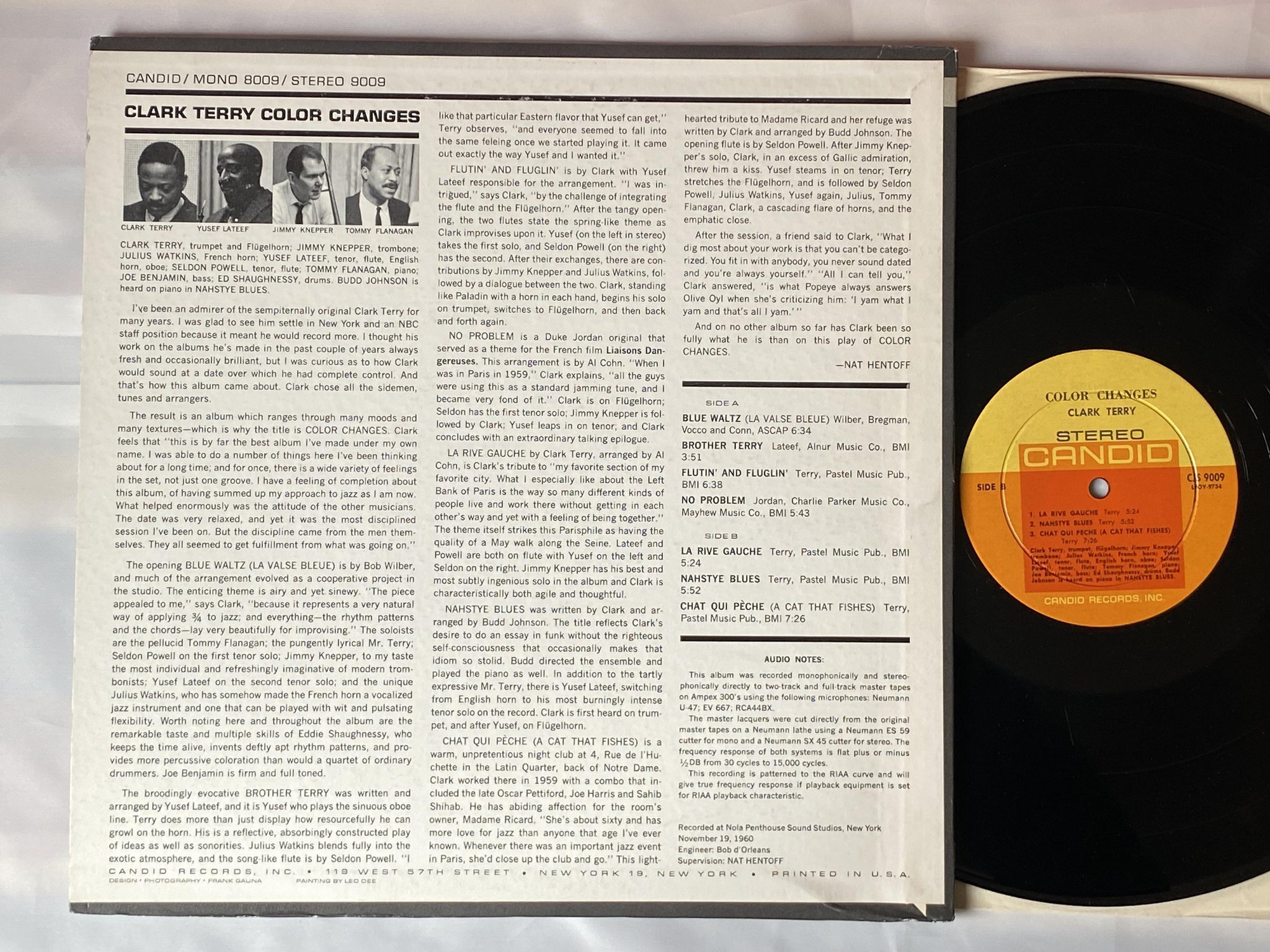 Omslagsbild för skivan CLARK TERRY color changes LP -61 US CANDID CJS 9009
