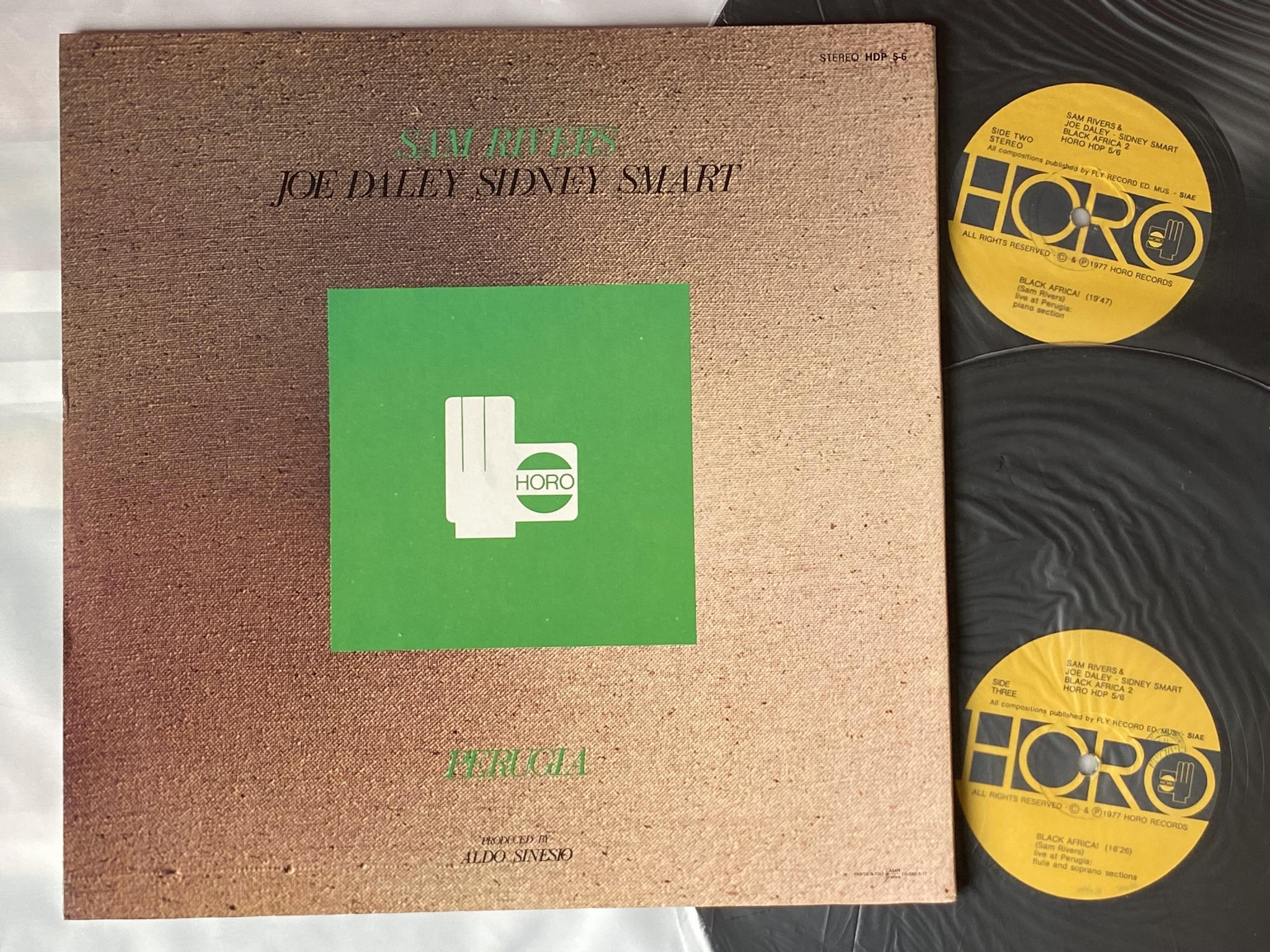 Omslagsbild för skivan SAM RIVERS Black Africa! Villalago 2xLP -77 Italy HORO HDP 3/4