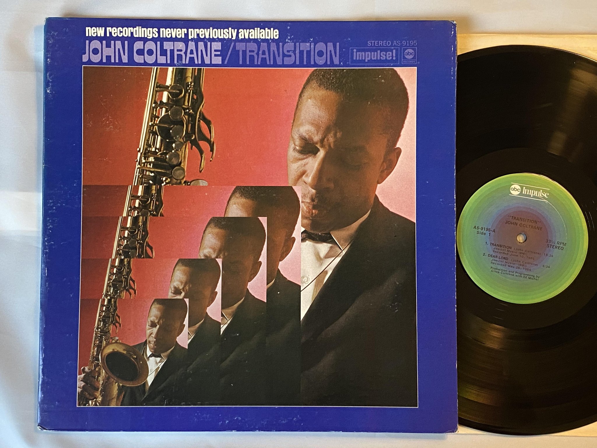 Omslagsbild för skivan JOHN COLTRANE transition LP re US ABC/IMPULSE AS 9195