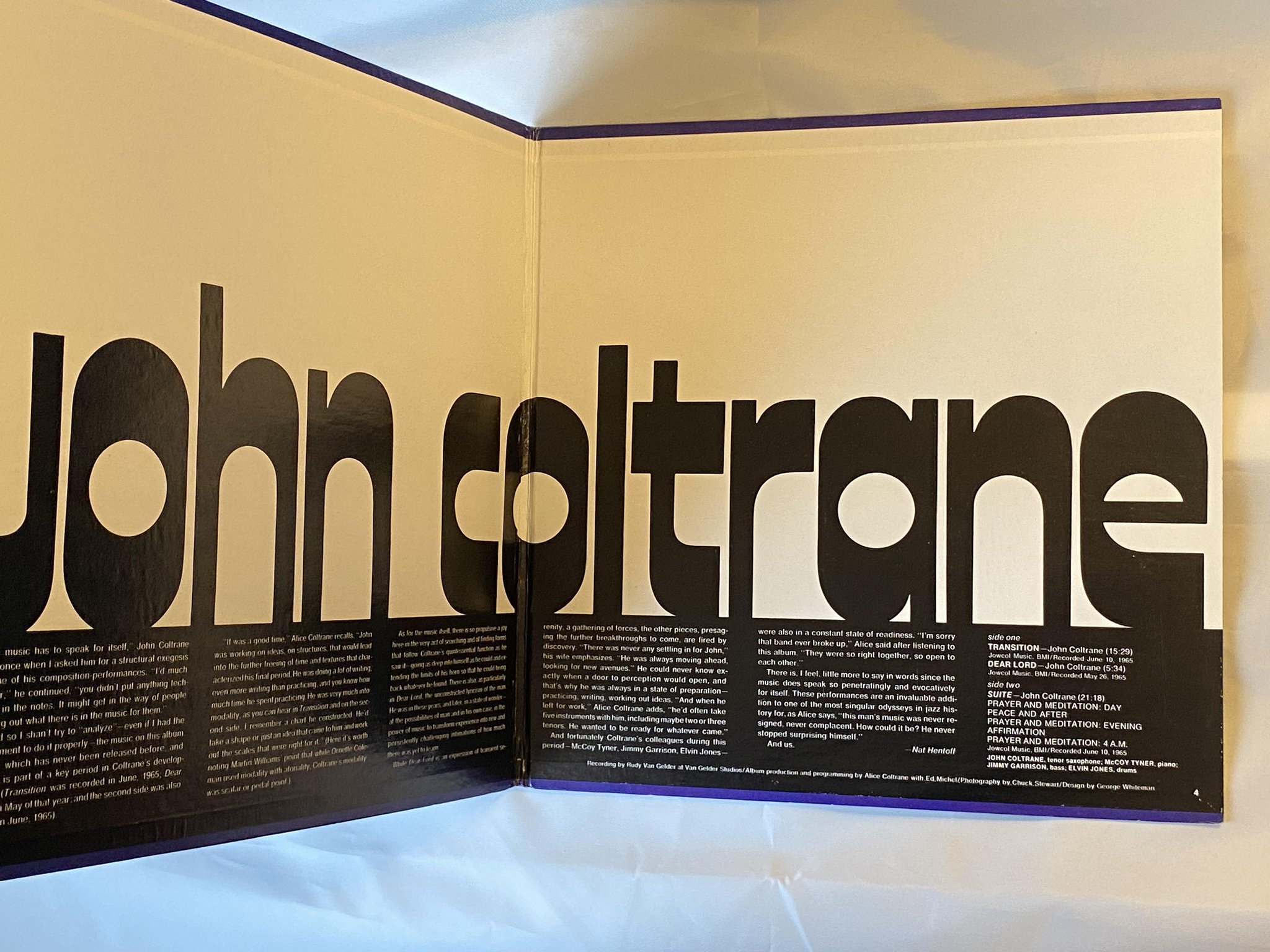 Omslagsbild för skivan JOHN COLTRANE transition LP re US ABC/IMPULSE AS 9195