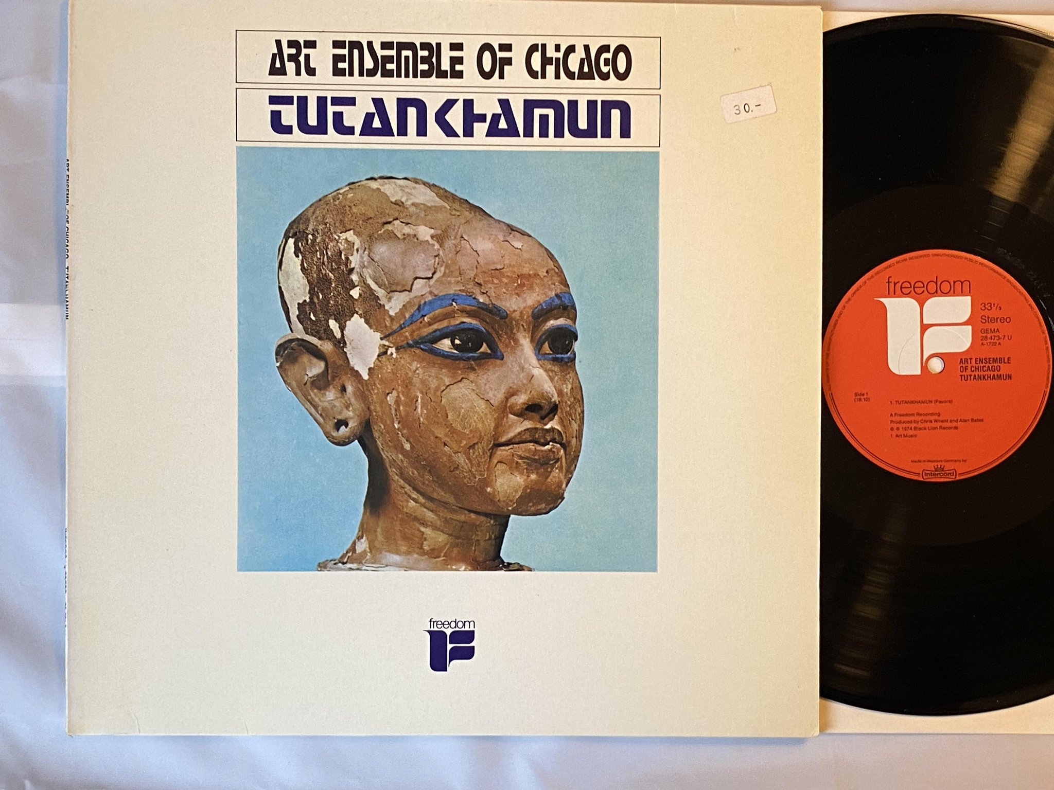Omslagsbild för skivan ART ENSEMBLE OF CHICAGO tutankhamun LP -74 Ger FREEDOM / INTERCORD 28 473-7 U