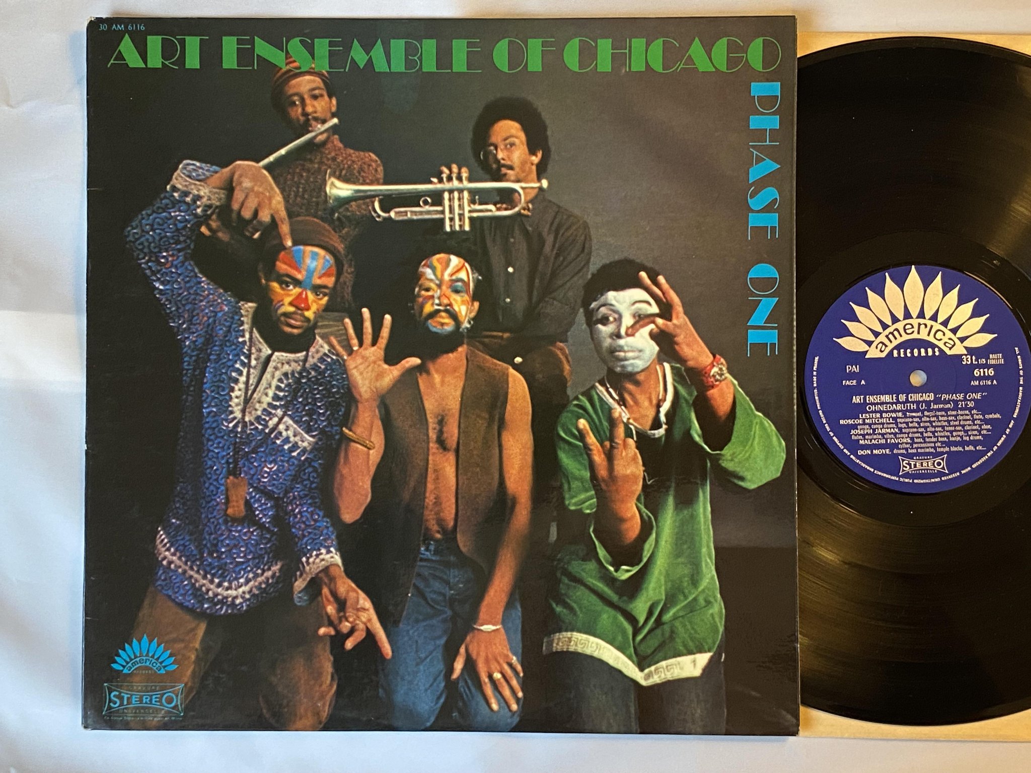 Omslagsbild för skivan ART ENSEMBLE OF CHICAGO phase one LP -71 Fra AMERICA 30 AM 6116