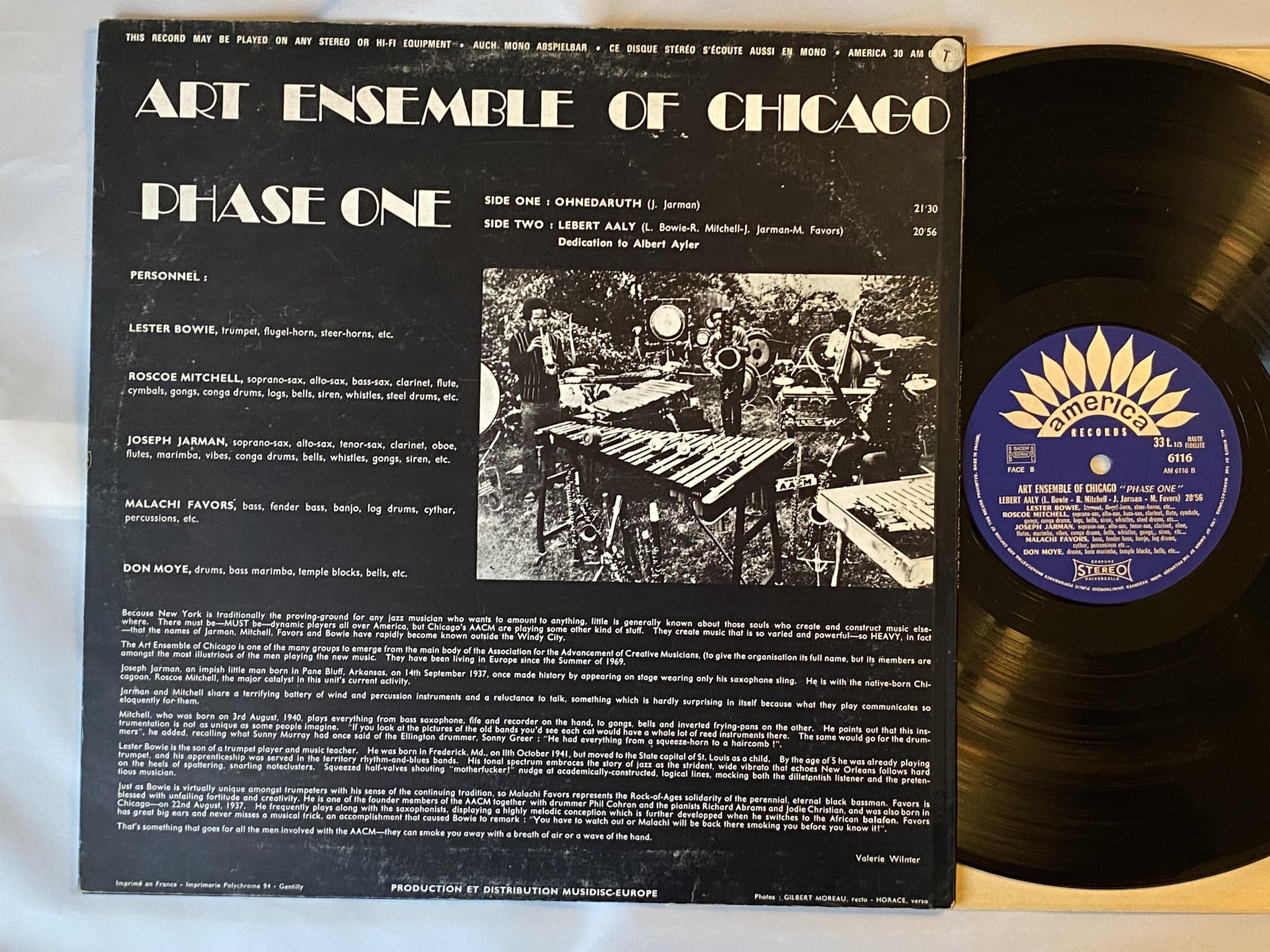 Omslagsbild för skivan ART ENSEMBLE OF CHICAGO phase one LP -71 Fra AMERICA 30 AM 6116