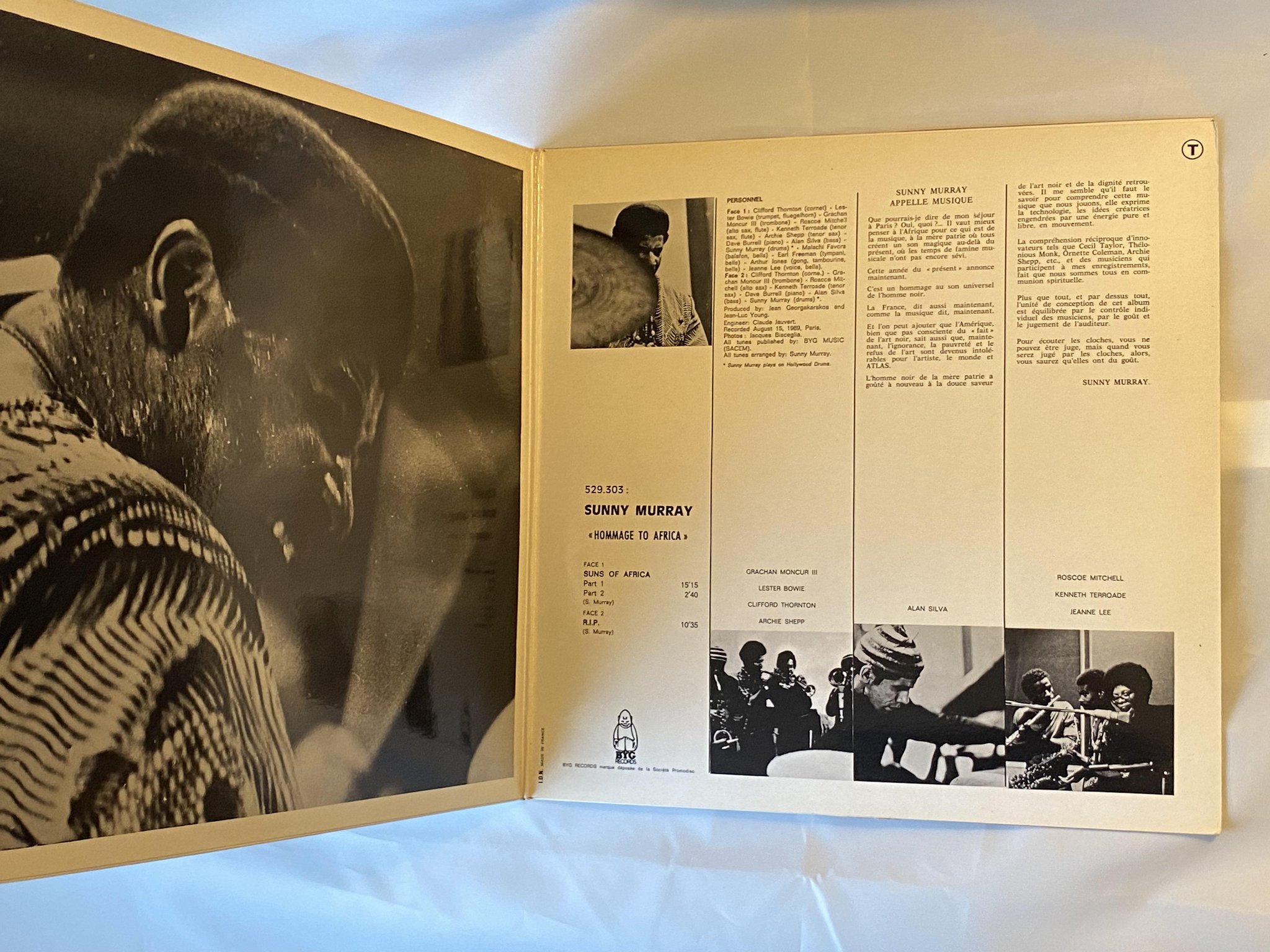 Omslagsbild för skivan SUNNY MURRAY Hommage To Africa LP -70 Fra BYG 529303