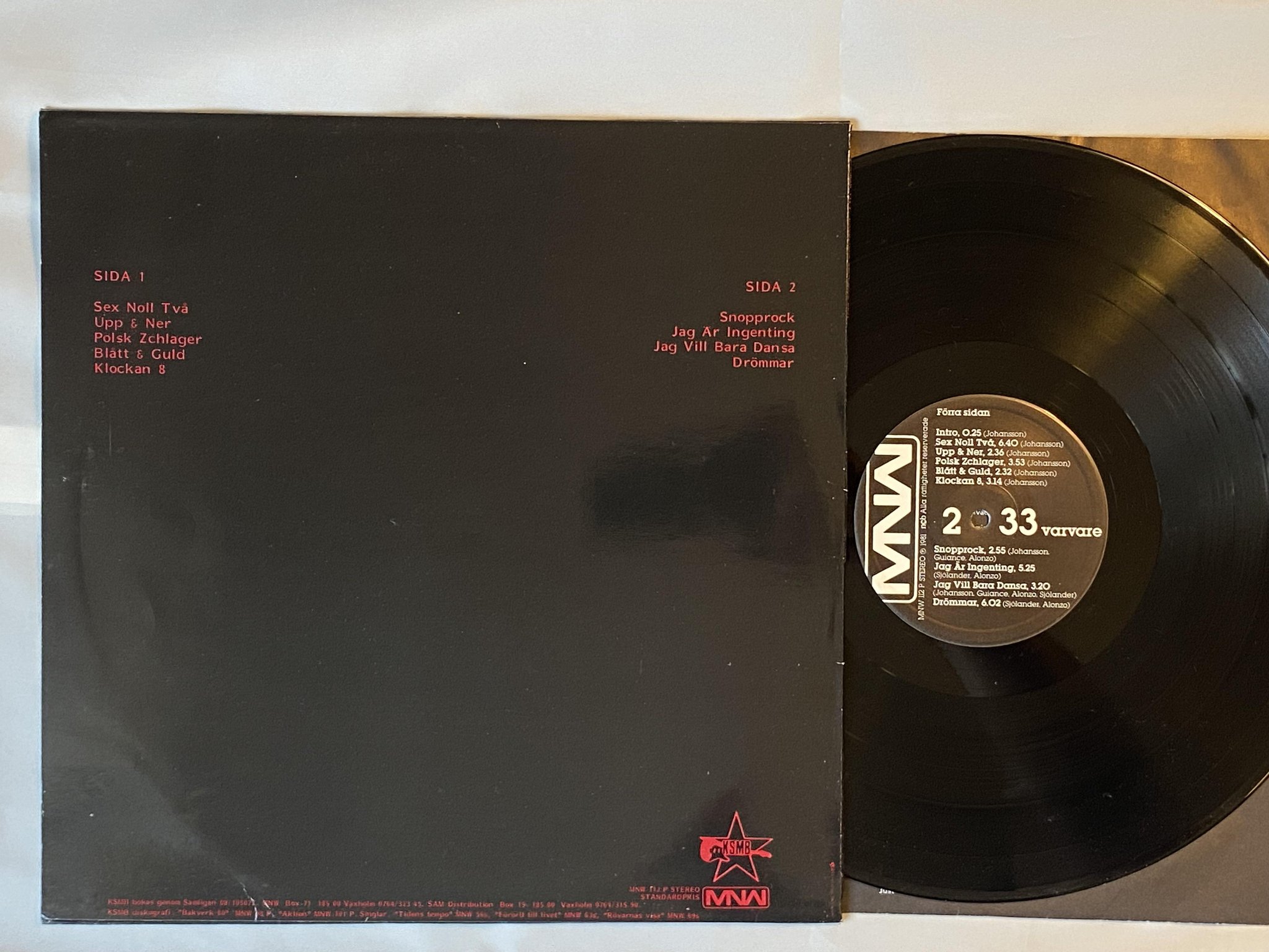 Omslagsbild för skivan KSMB rika barn leka bäst LP -81 MNW 112 P *** embossed sleeve ***