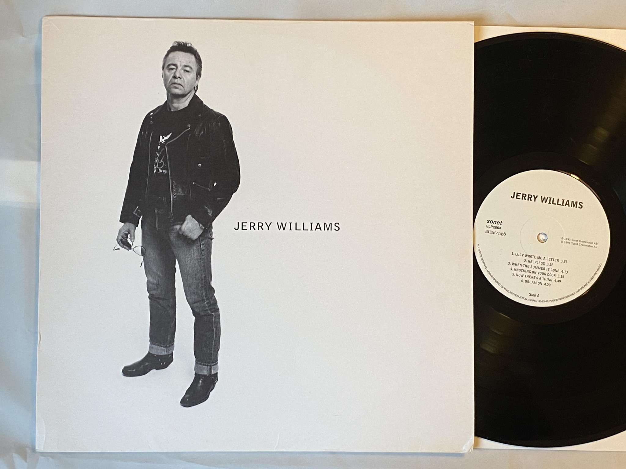 Omslagsbild för skivan JERRY WILLIAMS s/t LP -93 Swe SONET SLP 2864