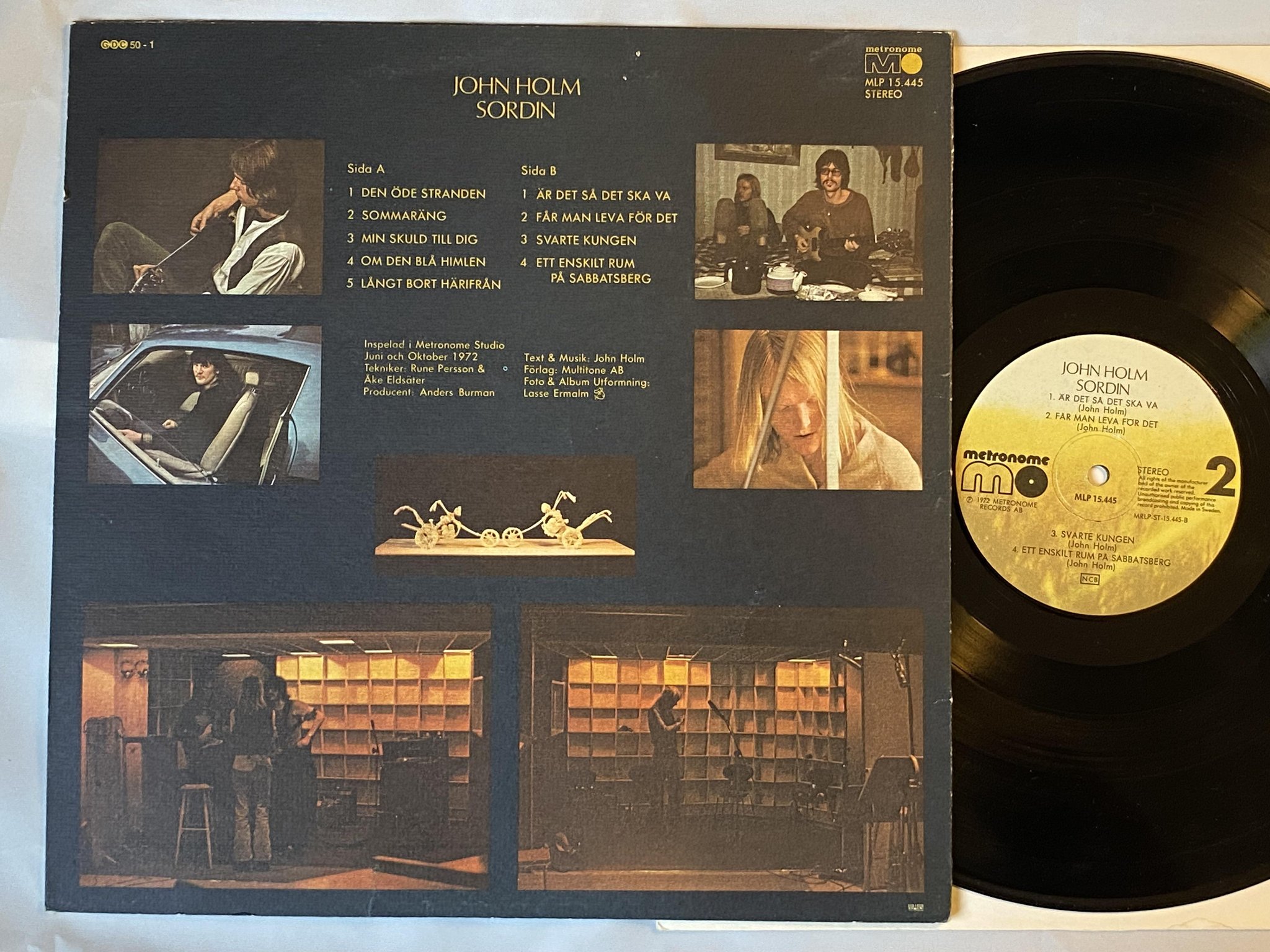 Omslagsbild för skivan JOHN HOLM sordin LP Swe METRONOME MLP 15445