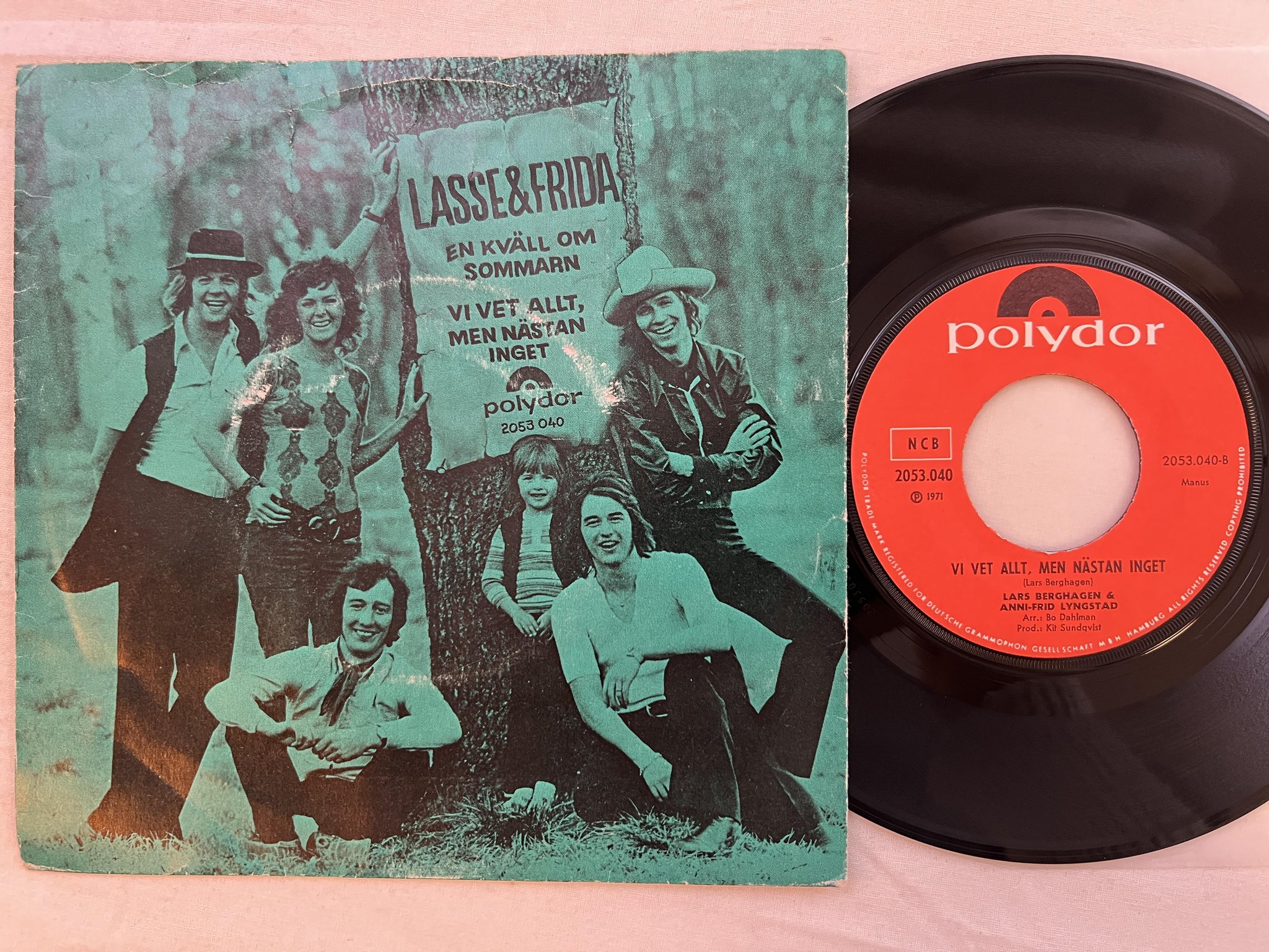 Omslagsbild för skivan ANNI-FRID LYNGSTAD & LARS BERGHAGEN 7" Nor POLYDOR 2053 040