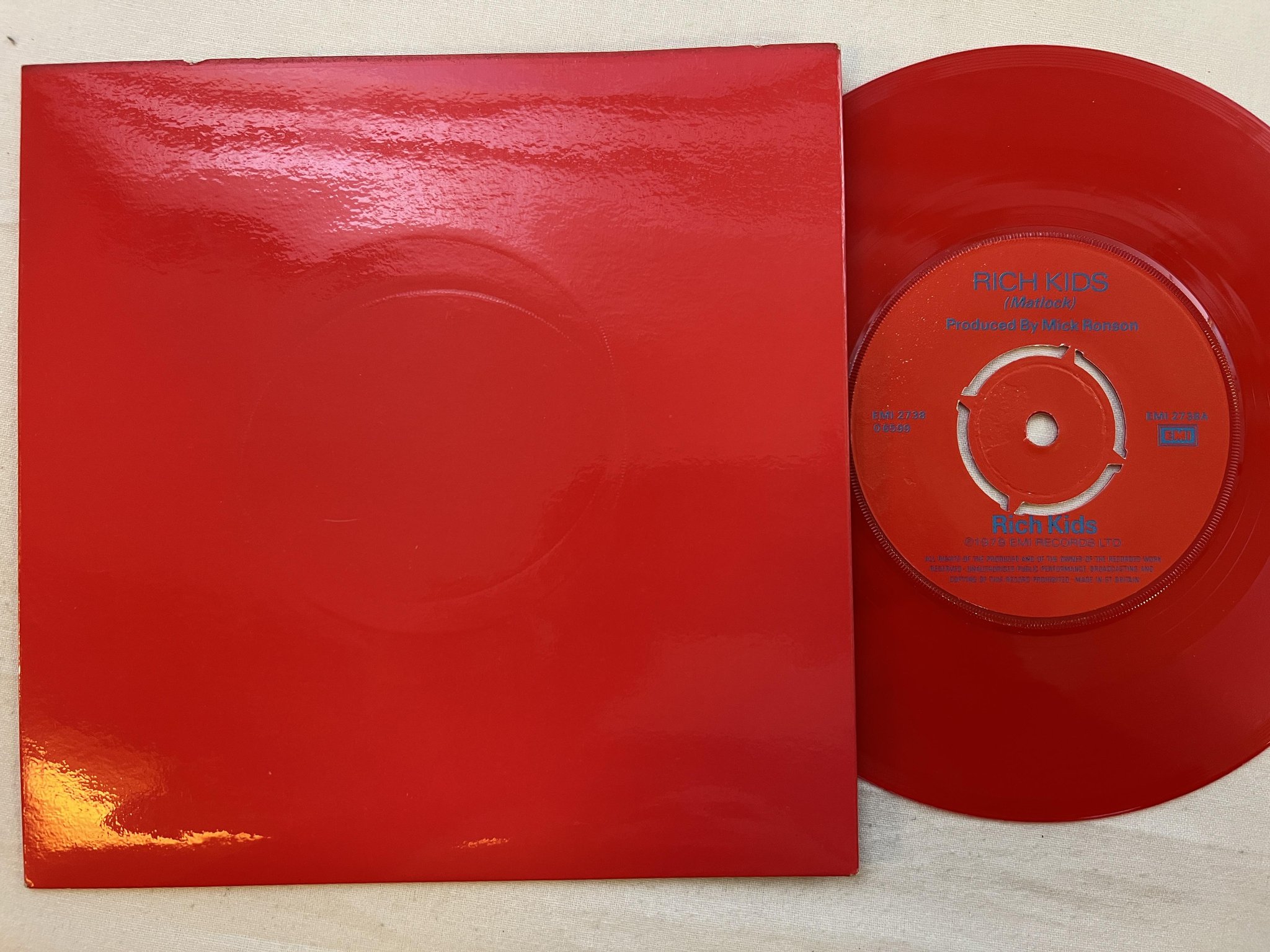 Omslagsbild för skivan RICH KIDS s/t 7" -78 UK EMI 2738