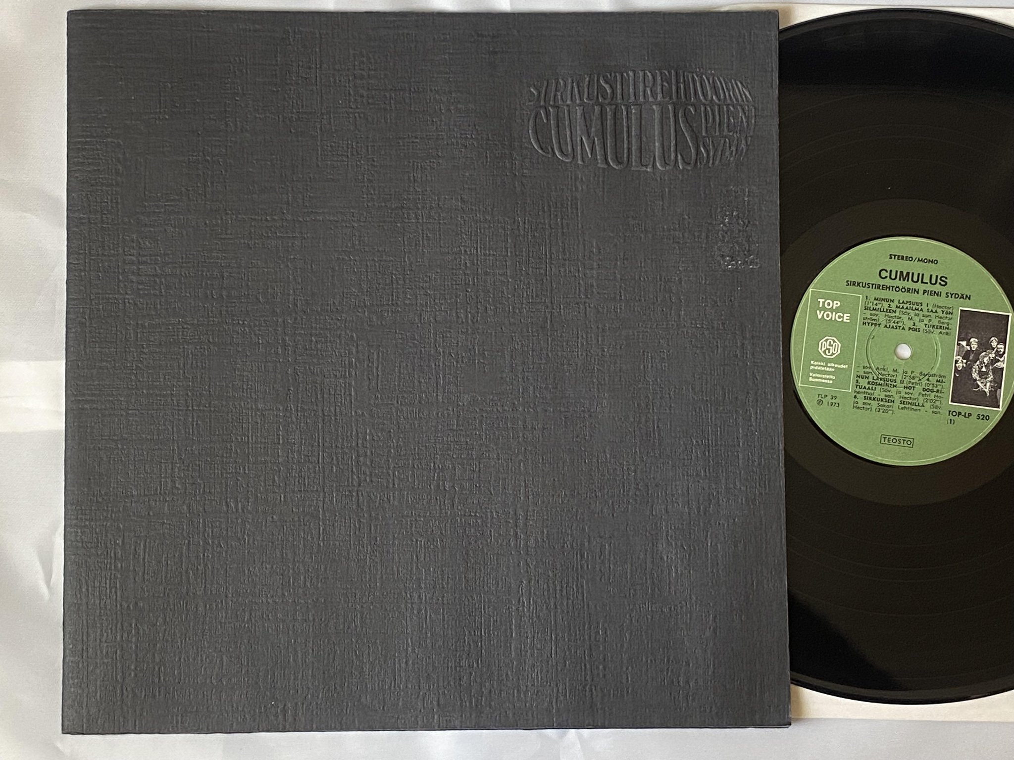 Omslagsbild för skivan CUMULUS Sirkustirehtöörin Pieni Sydän LP -73 Finland TOP VOICE TOP-LP 520