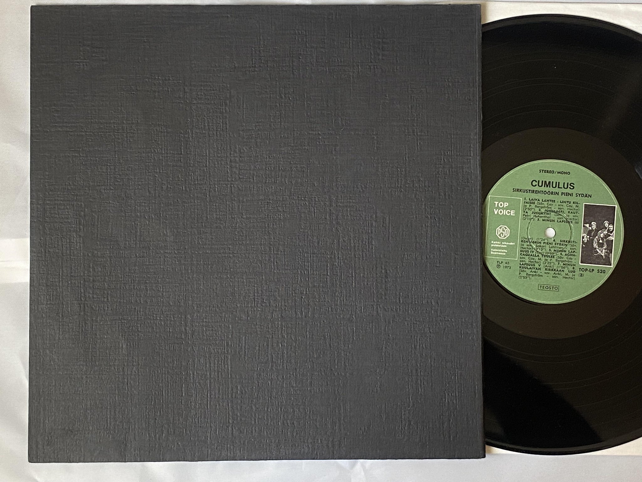 Omslagsbild för skivan CUMULUS Sirkustirehtöörin Pieni Sydän LP -73 Finland TOP VOICE TOP-LP 520