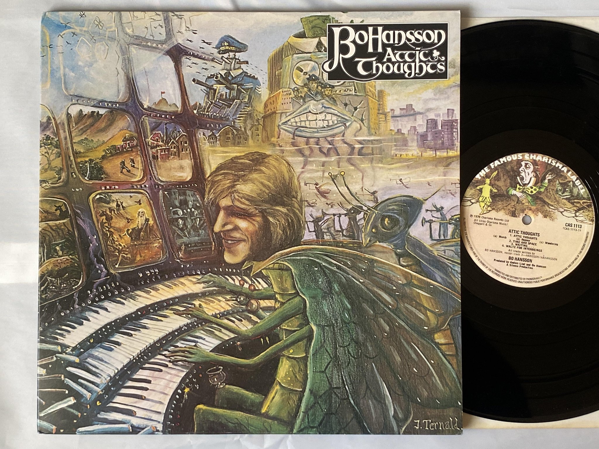 Omslagsbild för skivan BO HANSSON attic thoughts LP -75 UK CHARISMA CAS 1113