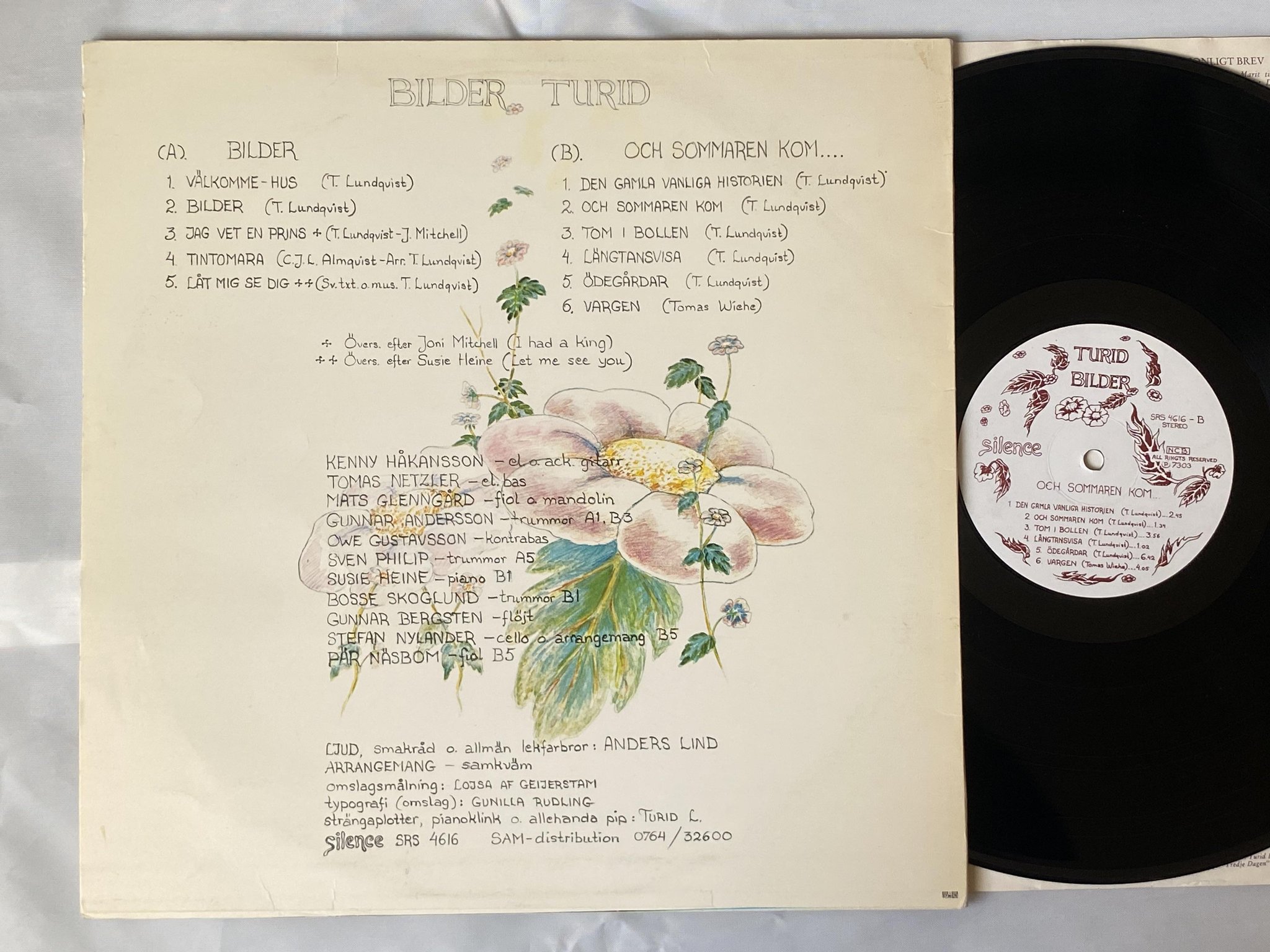 Omslagsbild för skivan TURID bilder LP -73 Swe SILENCE SRS 4616