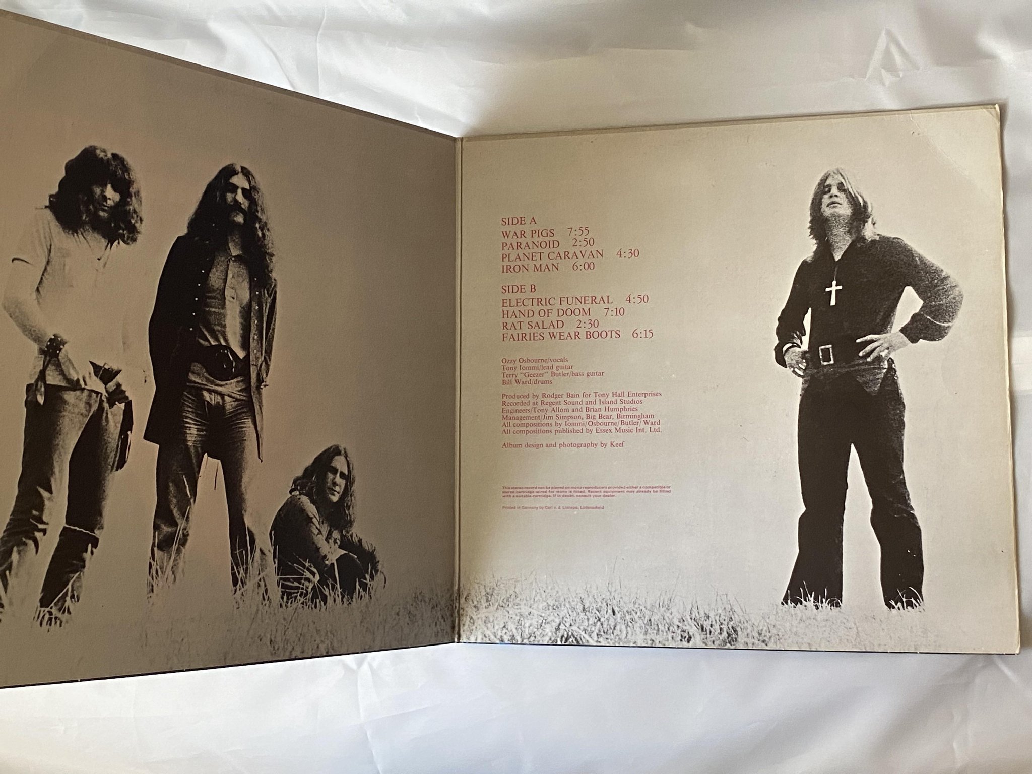 Omslagsbild för skivan BLACK SABBATH paranoid LP -70 Ger VERTIGO swirl 6360 011