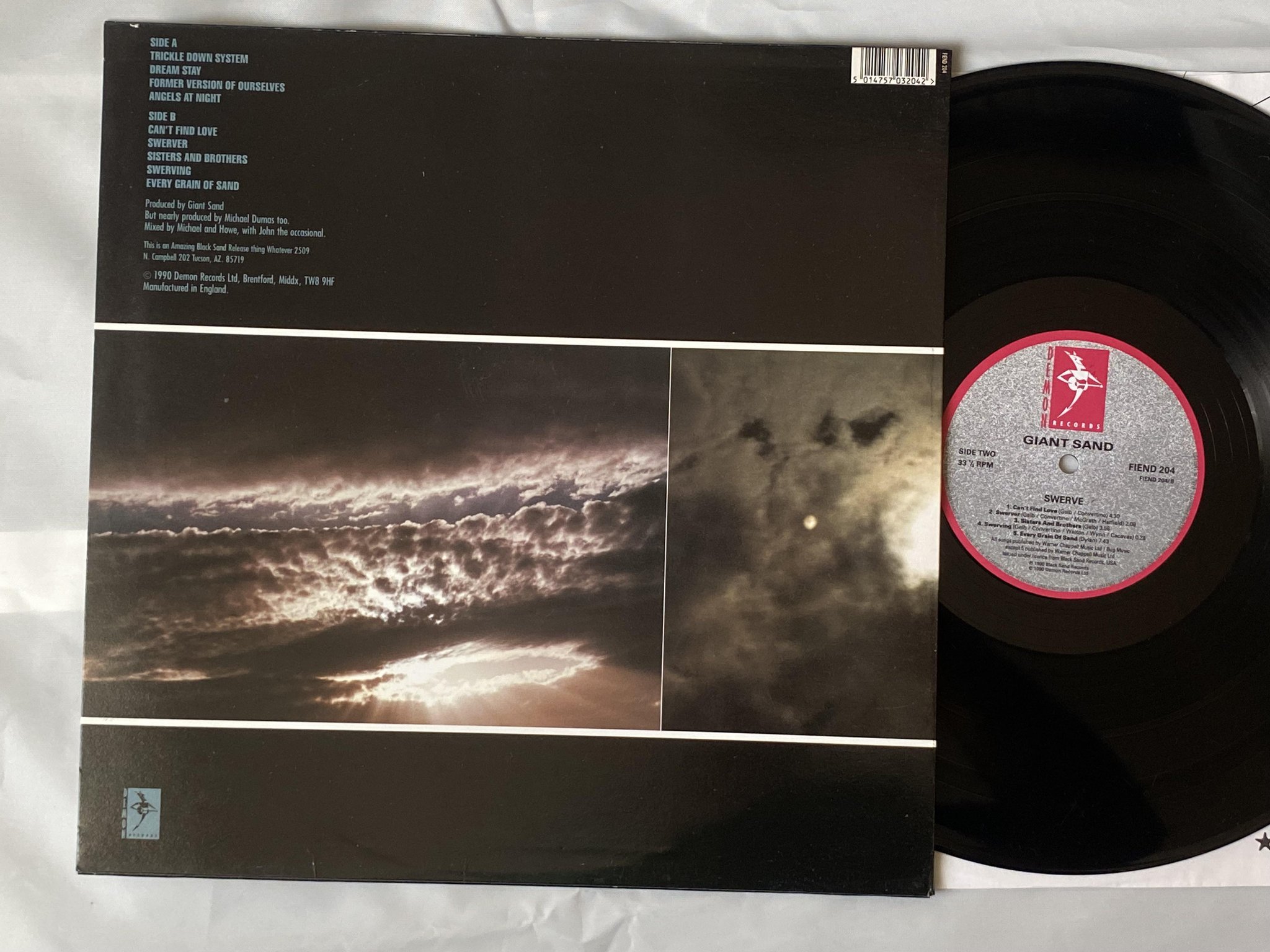 Omslagsbild för skivan GIANT SAND Swerve LP -90 UK demon FIEND 204