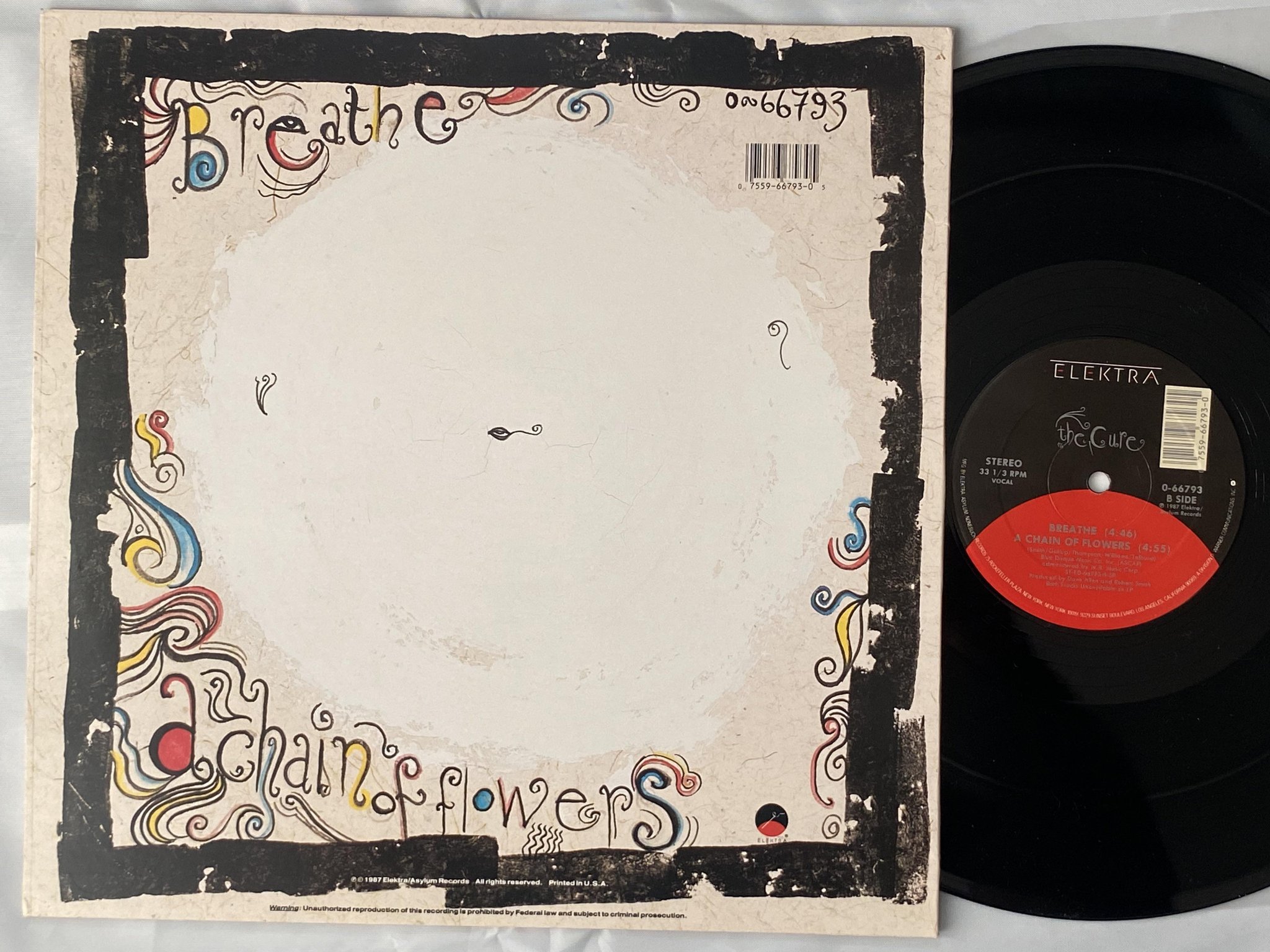 Omslagsbild för skivan THE CURE Just Like Heaven 12" -87 US ELEKTRA 0-66793