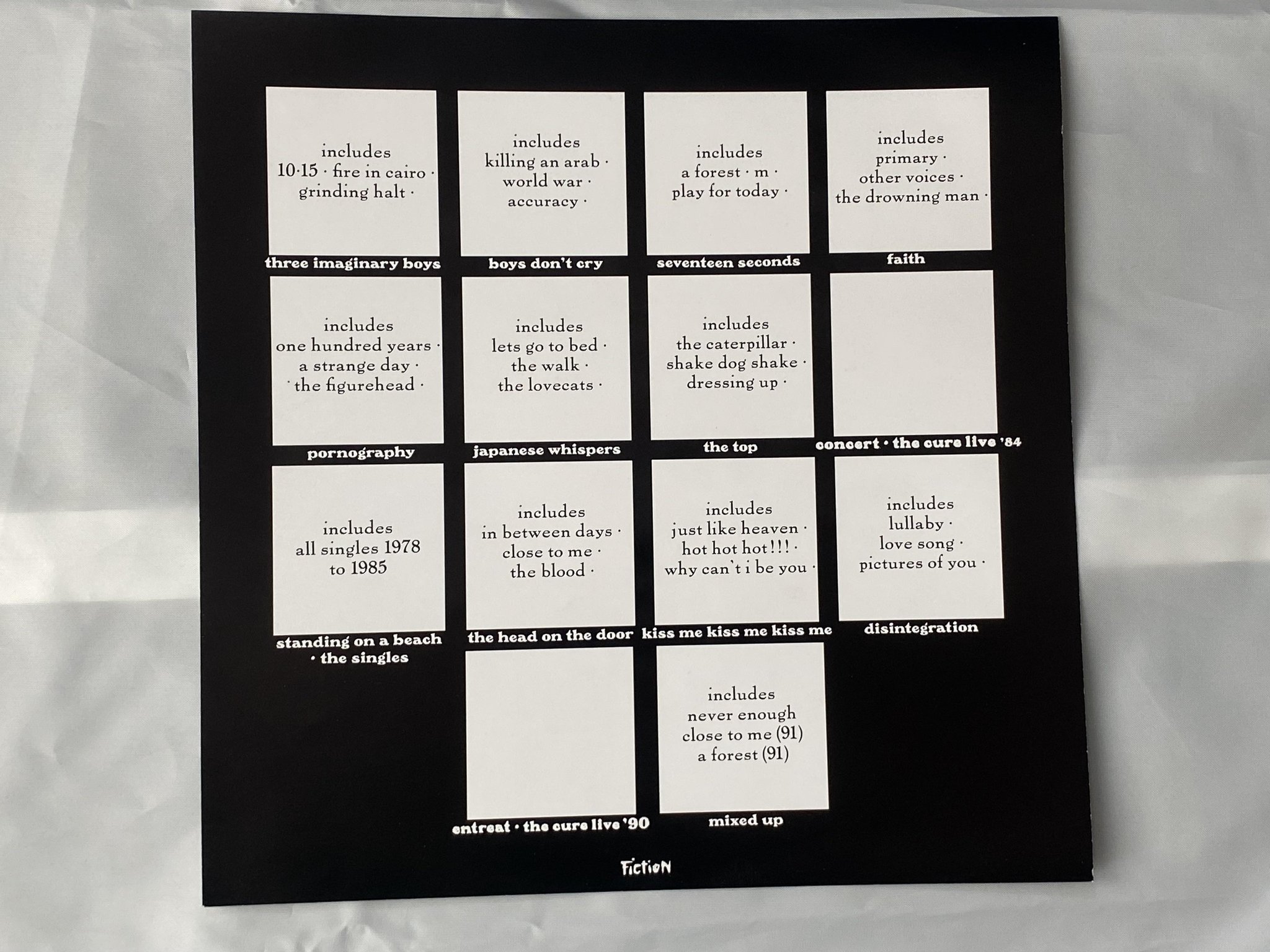 Omslagsbild för skivan THE CURE Wish 2xLP -91 Eu FICTION 513 261-1