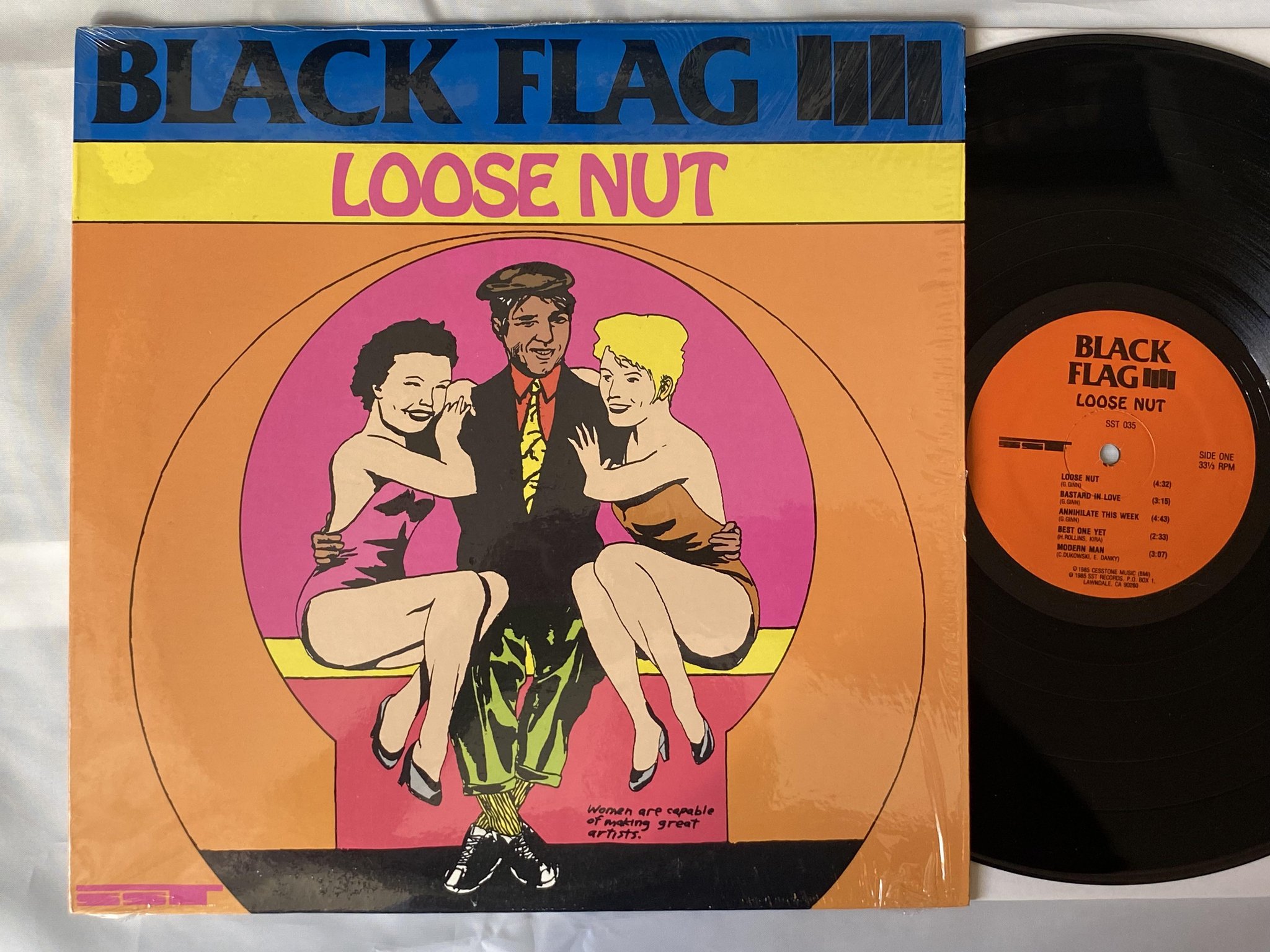 Omslagsbild för skivan BLACK FLAG loose nut LP re US SST 035 *** KDISC PRESSING ***