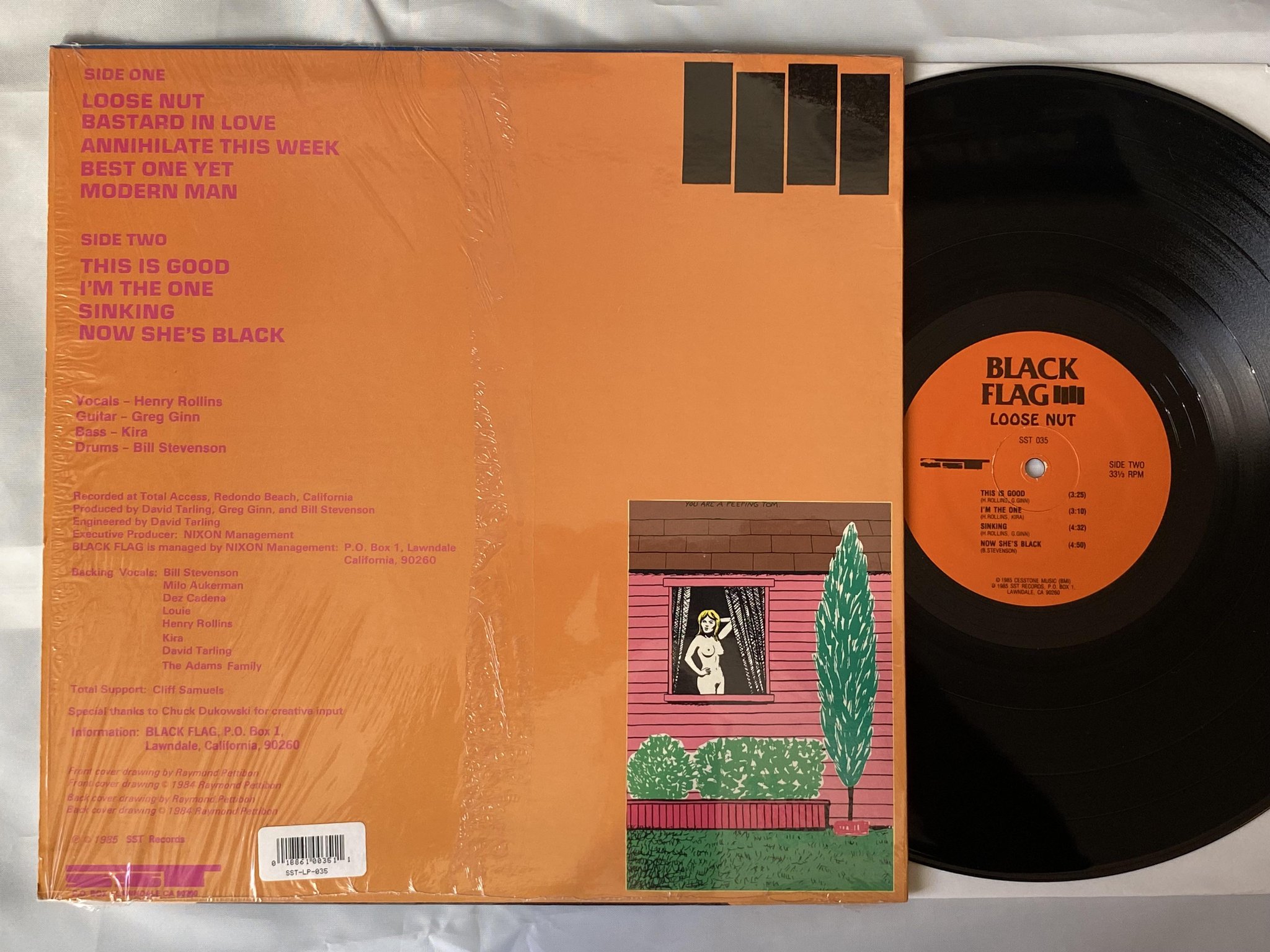 Omslagsbild för skivan BLACK FLAG loose nut LP re US SST 035 *** KDISC PRESSING ***