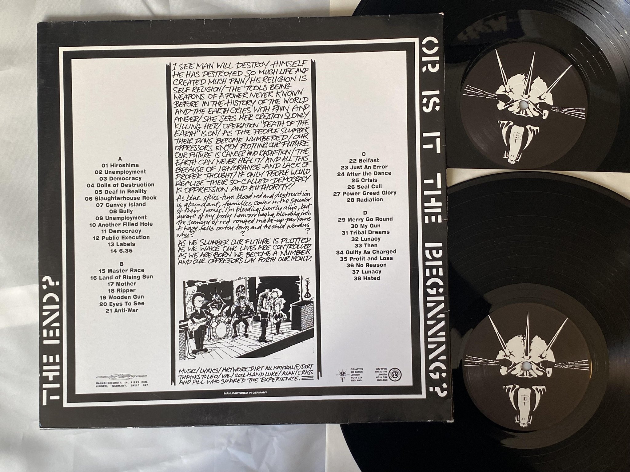 Omslagsbild för skivan DIRT black and white 2xLP -97 Ger SKULD 027