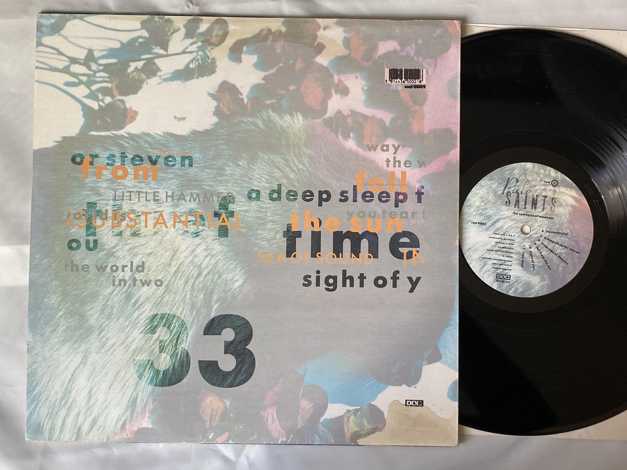 Omslagsbild för skivan PALE SAINTS the comforts of madness LP -90 UK 4AD cad 0002 *** INDIE ROCK ***