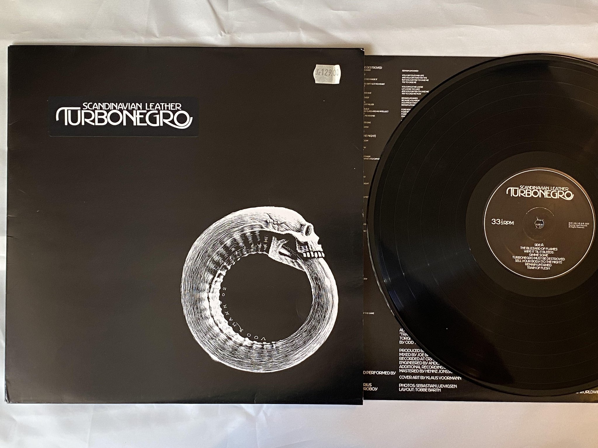 Omslagsbild för skivan TURBONEGRO Scandinavian Leather LP 2003 burning heart BHR 169-1