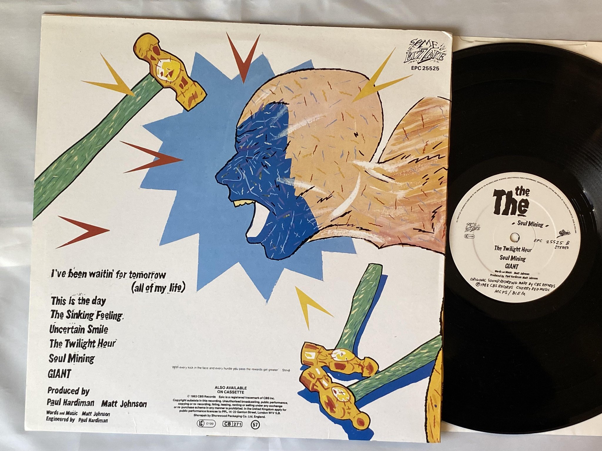 Omslagsbild för skivan THE THE soul mining LP -83 UK EPIC EPC 25525