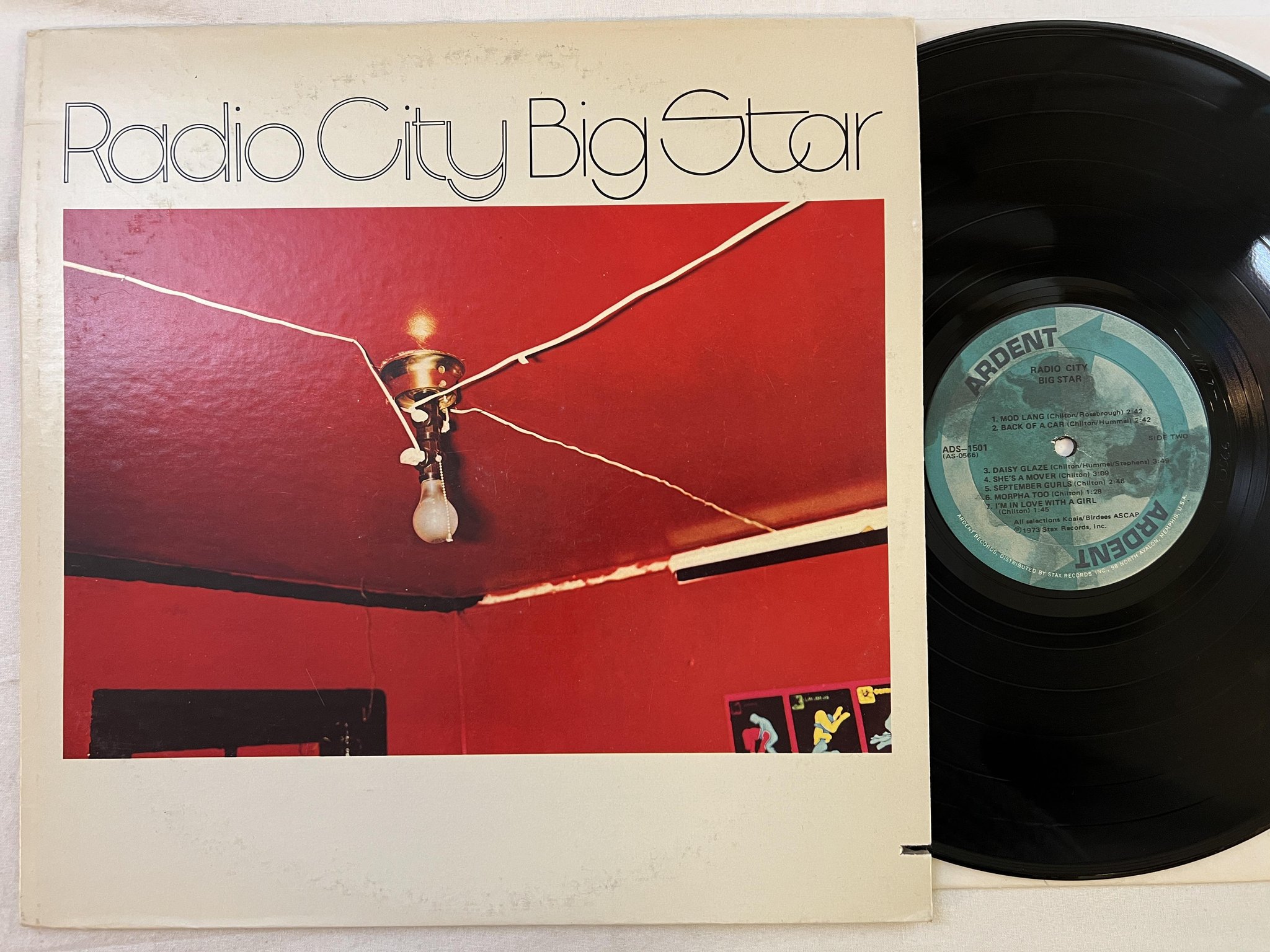 Omslagsbild för skivan BIG STAR radio city LP -74 US ARDENT ADS-1501 ** very rare OG Sonic pressing **