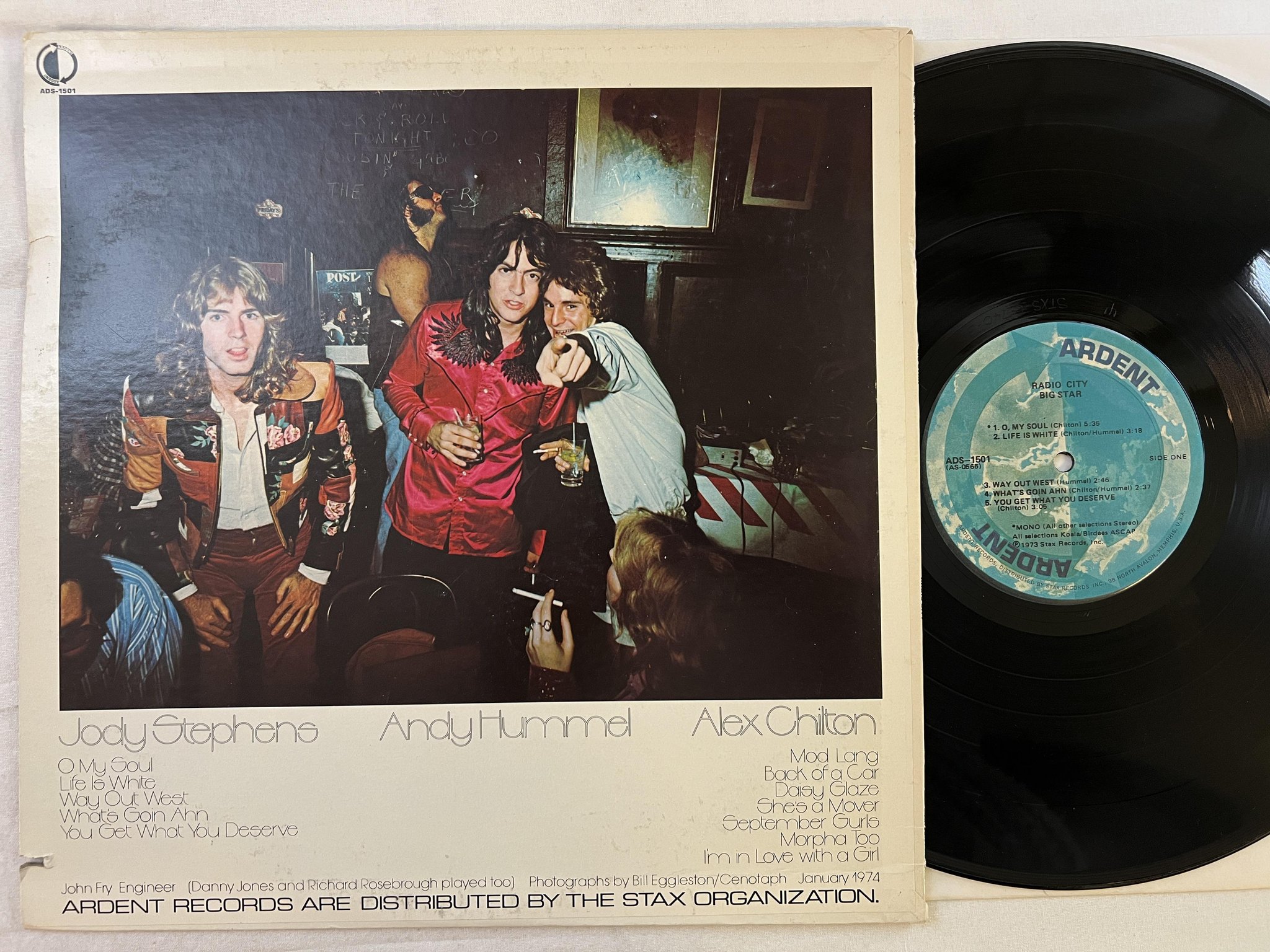 Omslagsbild för skivan BIG STAR radio city LP -74 US ARDENT ADS-1501 ** very rare OG Sonic pressing **