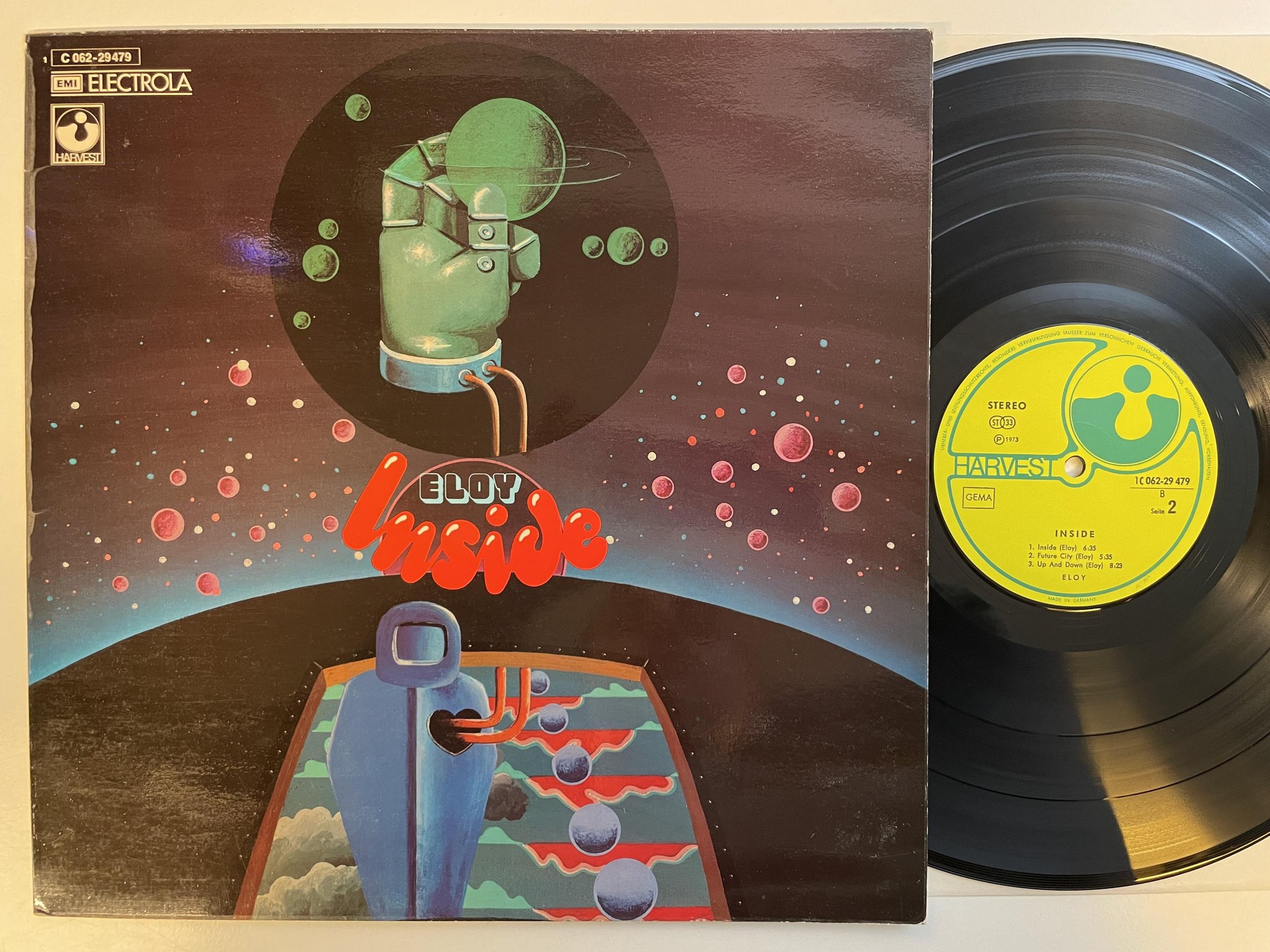 Omslagsbild för skivan ELOY inside LP -73 Ger HARVEST 1C 062-29 479 *** SPACE ROCK ***