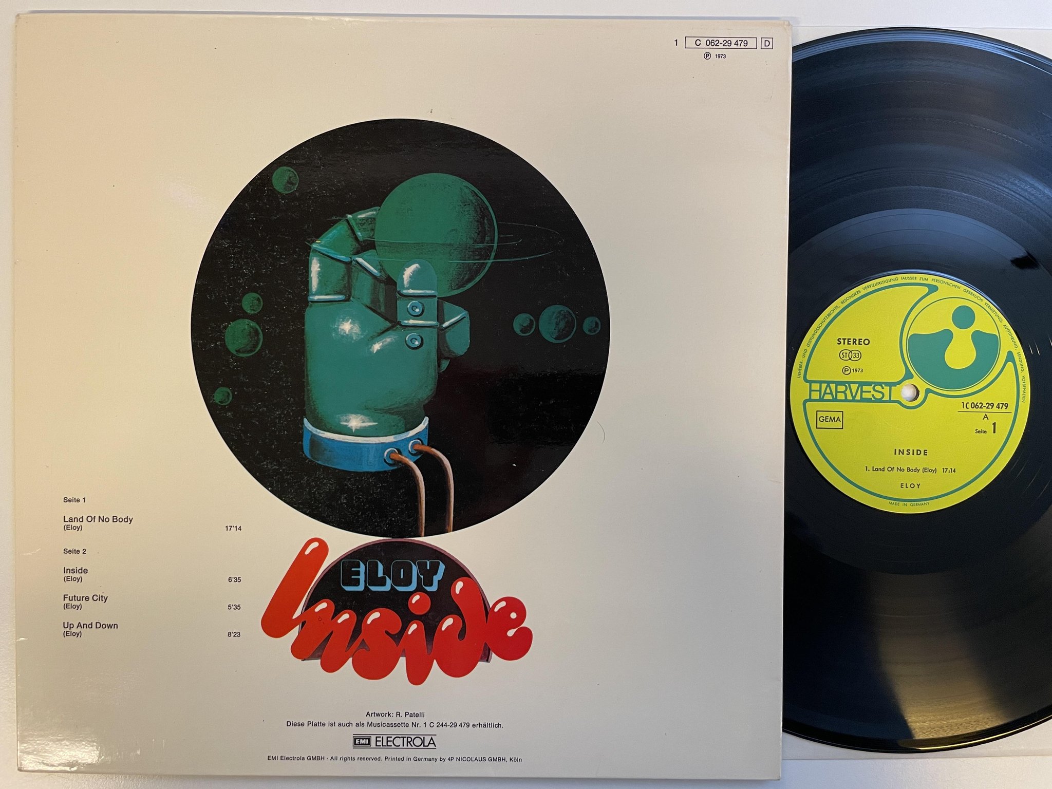 Omslagsbild för skivan ELOY inside LP -73 Ger HARVEST 1C 062-29 479 *** SPACE ROCK ***