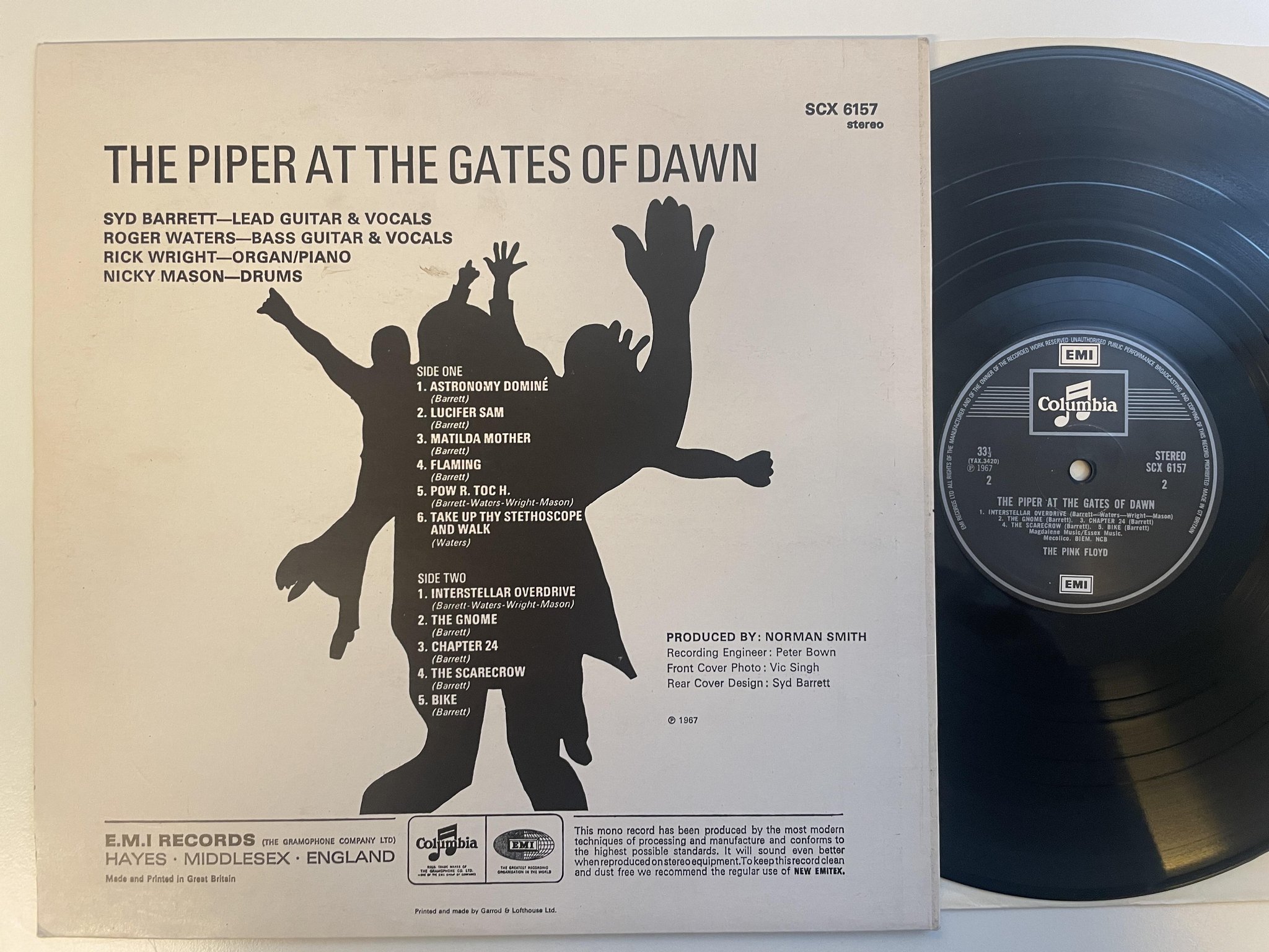 Omslagsbild för skivan THE PINK FLOYD the piper at the gates of dawn LP re UK COLUMBIA / EMI SCX 6157