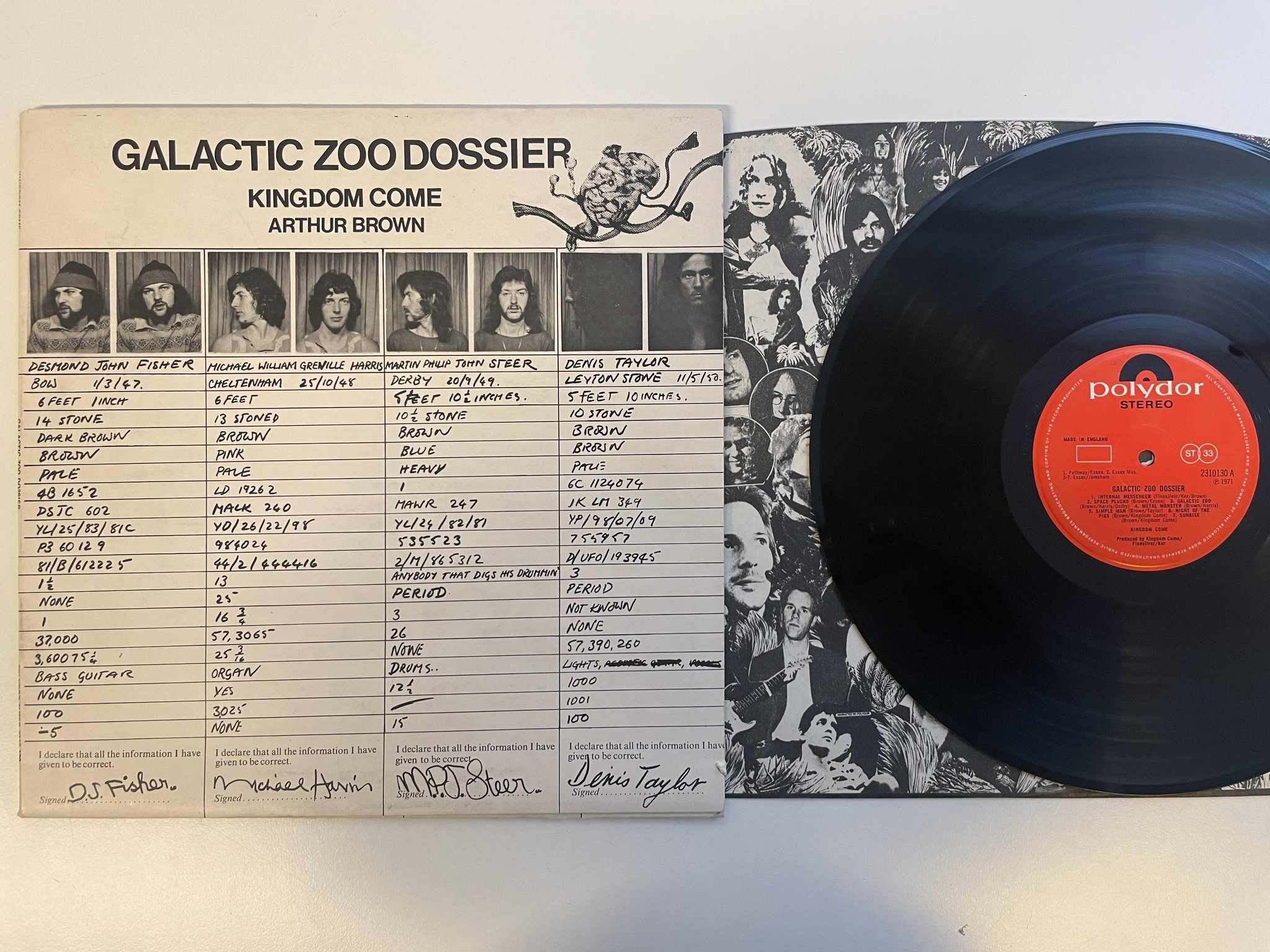 Omslagsbild för skivan KINGDOM COME ARTHUR BROWN Galactic Zoo Dossier LP -71 UK POLYDOR 2310130 rare