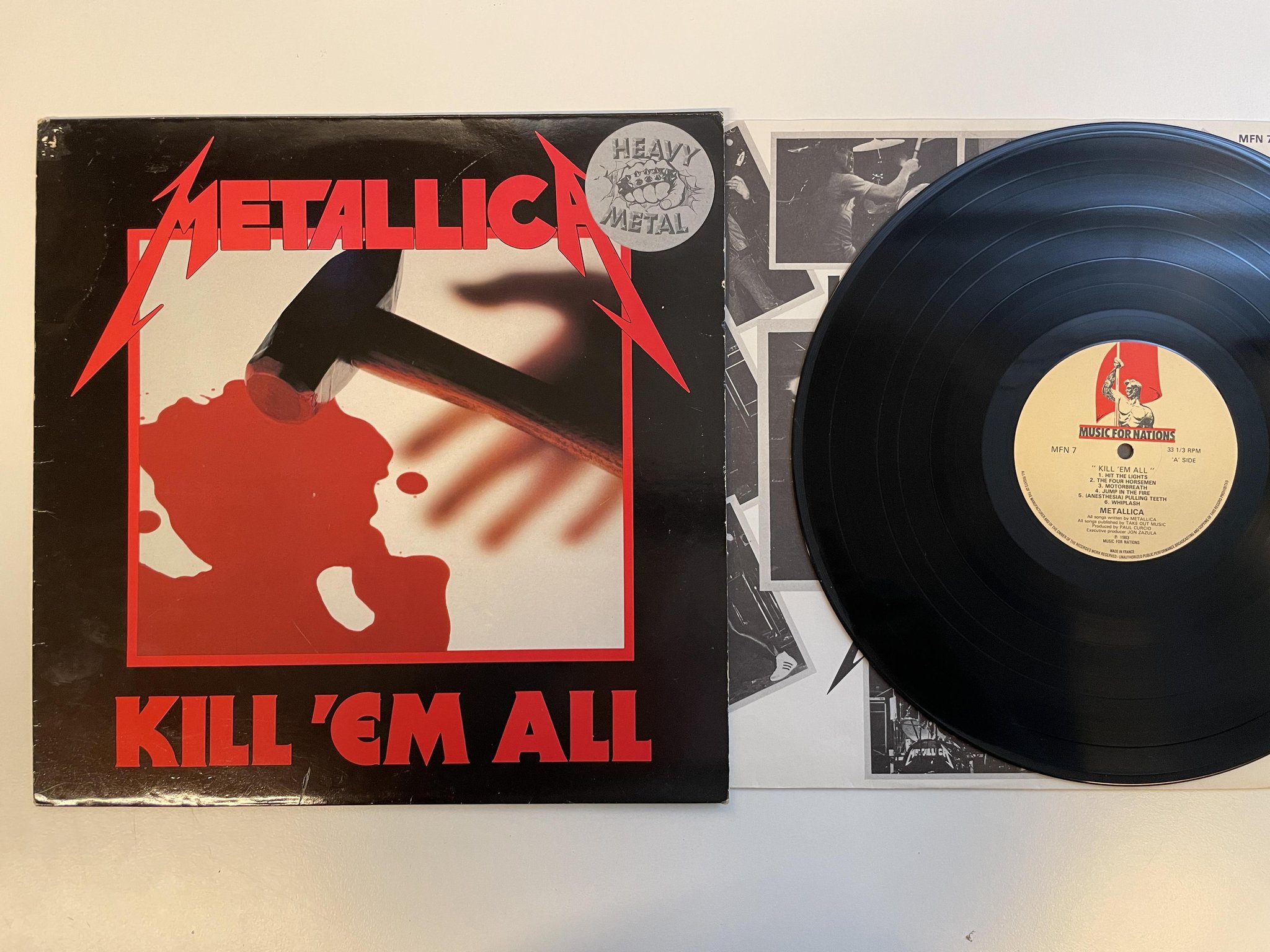 Omslagsbild för skivan METALLICA kill em all LP -83 UK MUSIC FOR NATIONS MFN 7
